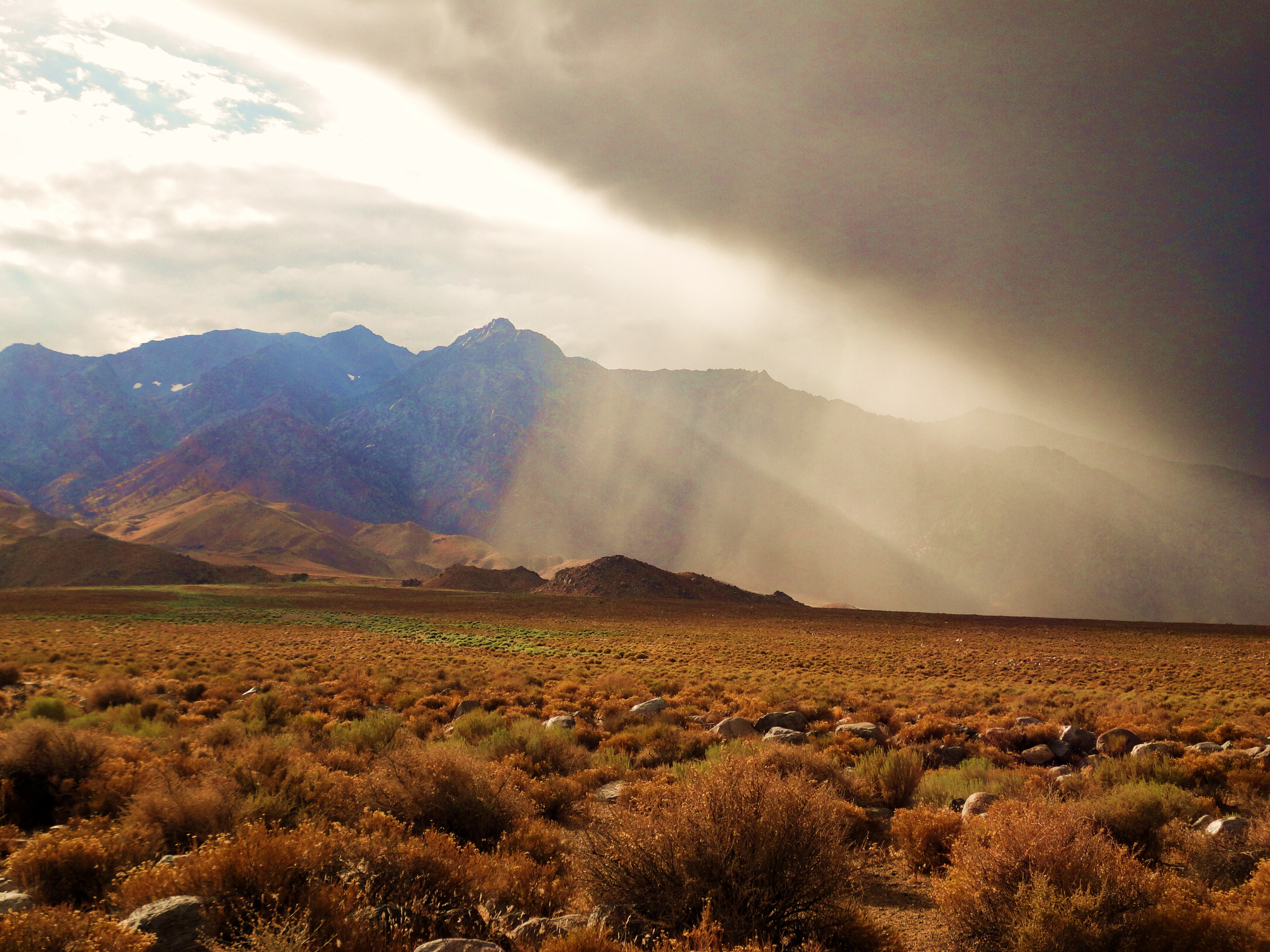 Stormy Owens Valley, Cloud, Field, Landscape, Mountain, HQ Photo