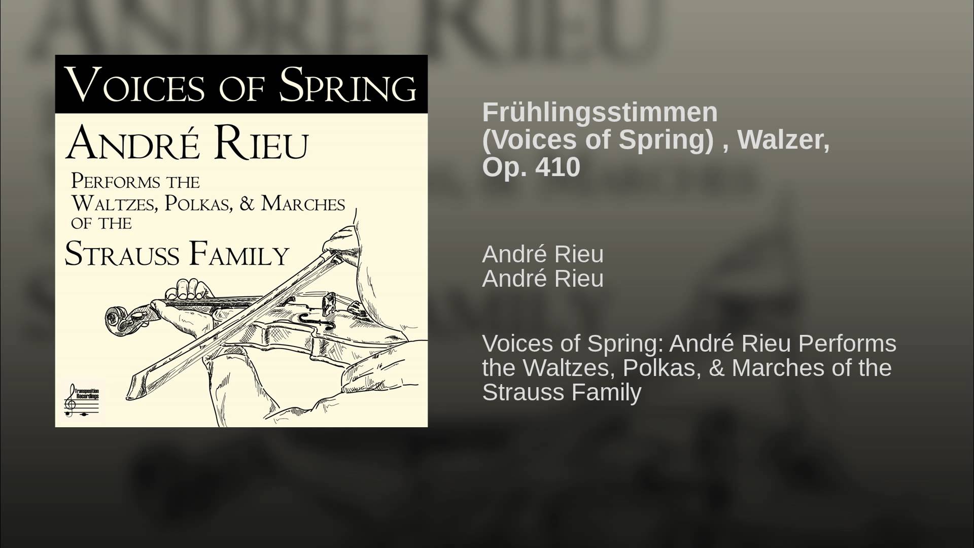 Frühlingsstimmen (Voices of Spring) , Walzer, Op. 410 - YouTube