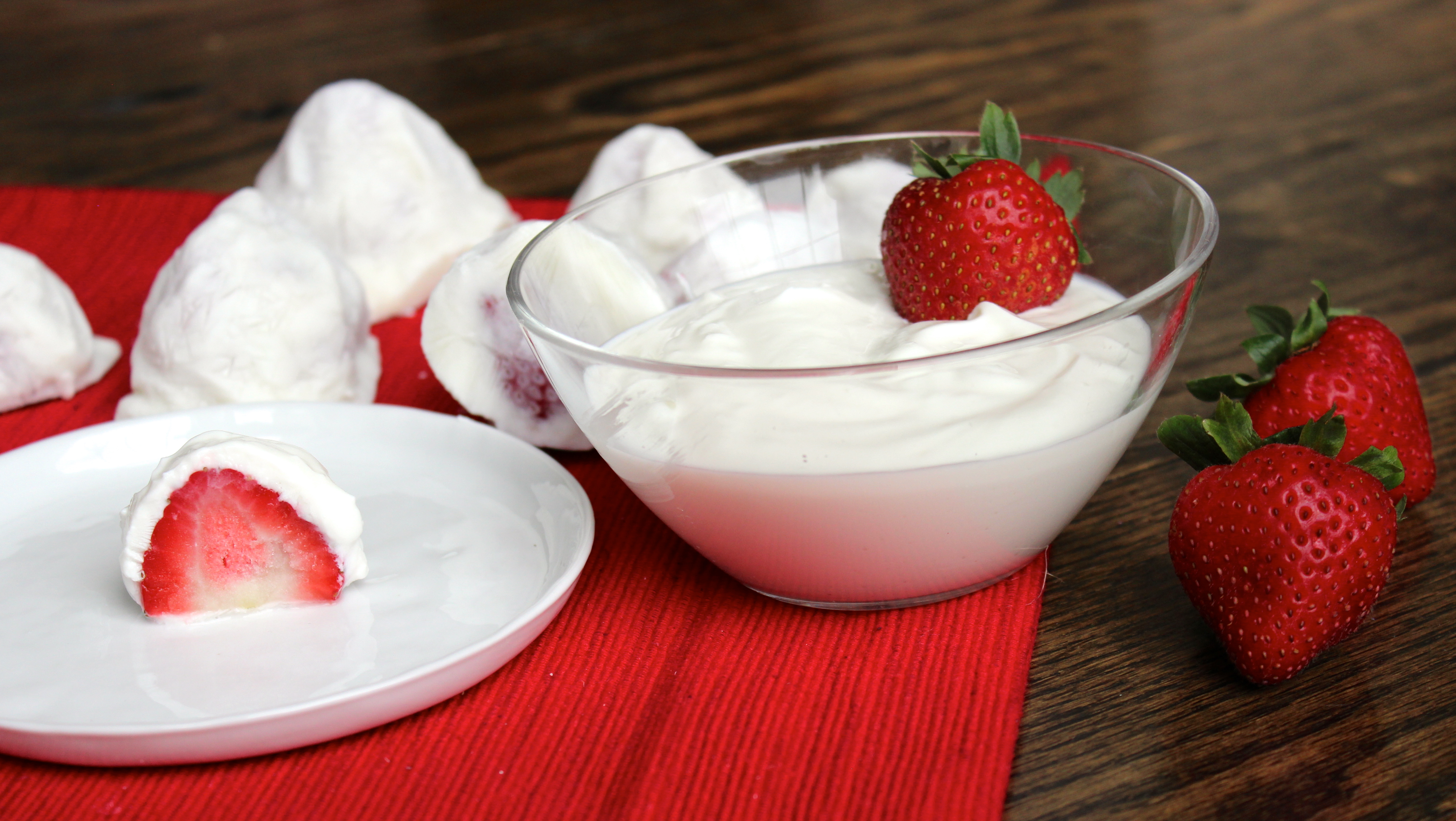 Greek Yogurt Covered Frozen Strawberries - Mitzi Dulan, America's ...