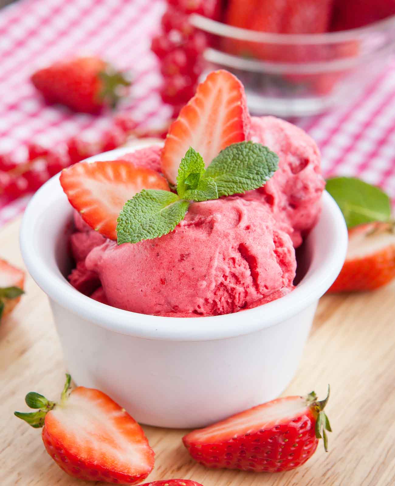 Homemade Low Fat Strawberry Frozen Yogurt Recipe by Archana's Kitchen