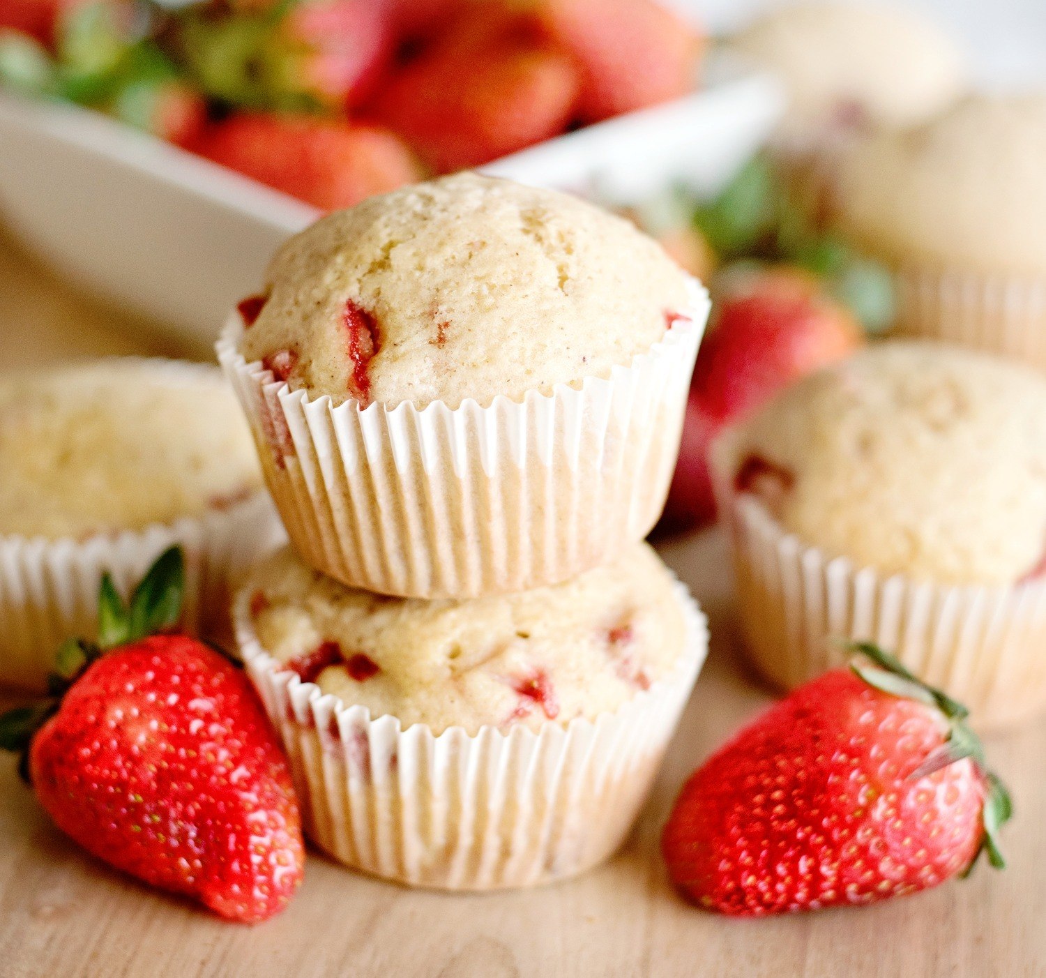 Keto Strawberry Muffins- Make Ahead- ONLY 2 Net Carbs per Muffin!