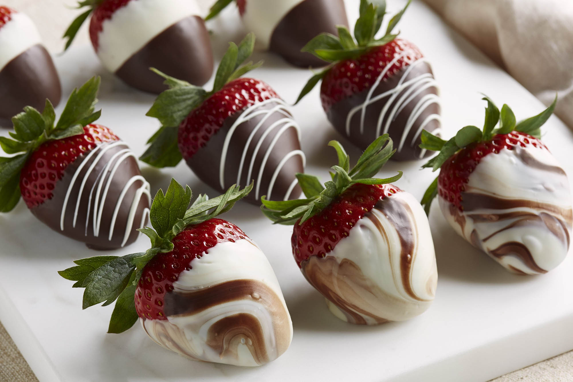 Strawberry in chocolate photo