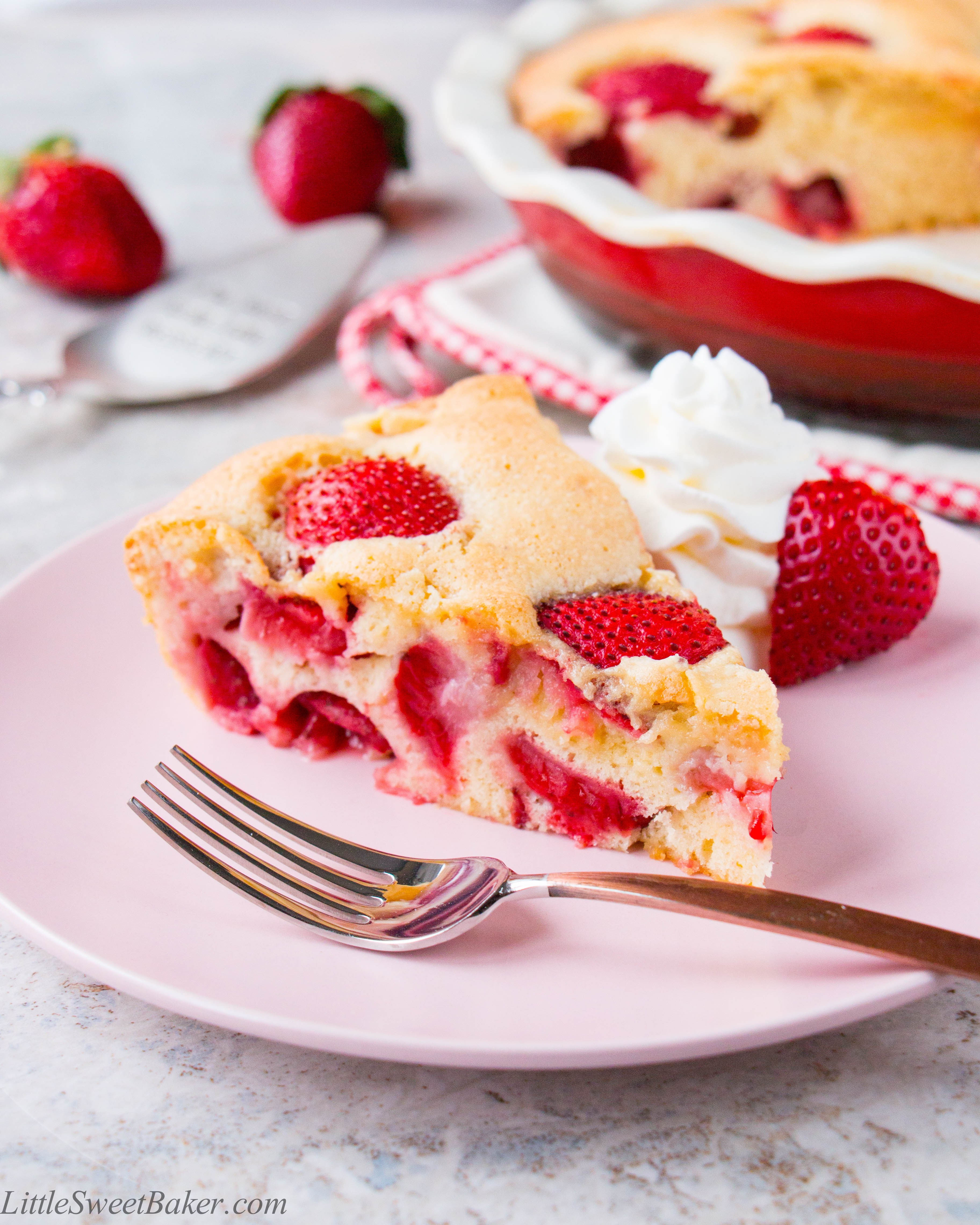 4 Ingredient Strawberry Cake (from scratch) - Little Sweet Baker