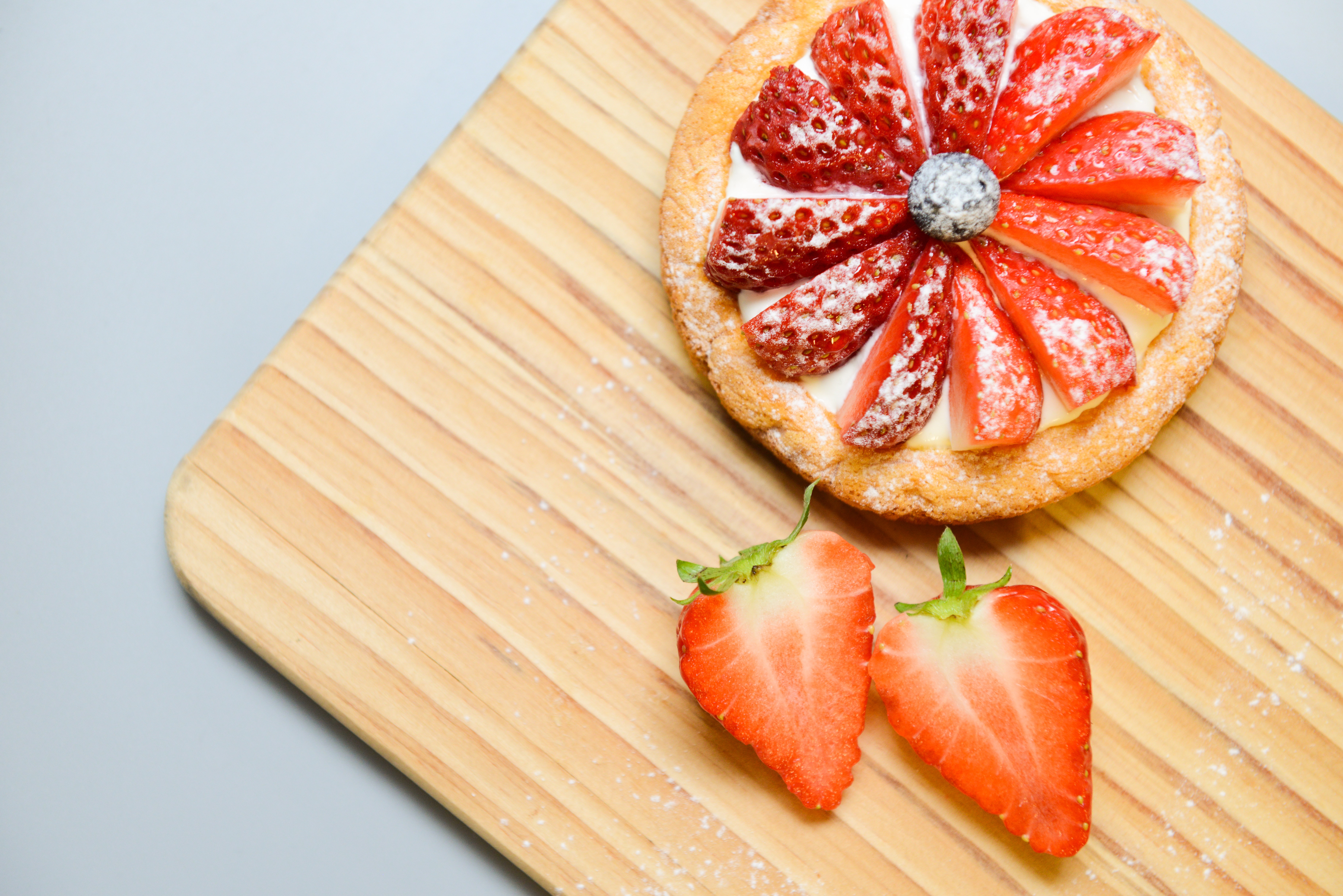 Strawberry Tart, Baked, Pastry, Wood, Tasty, HQ Photo