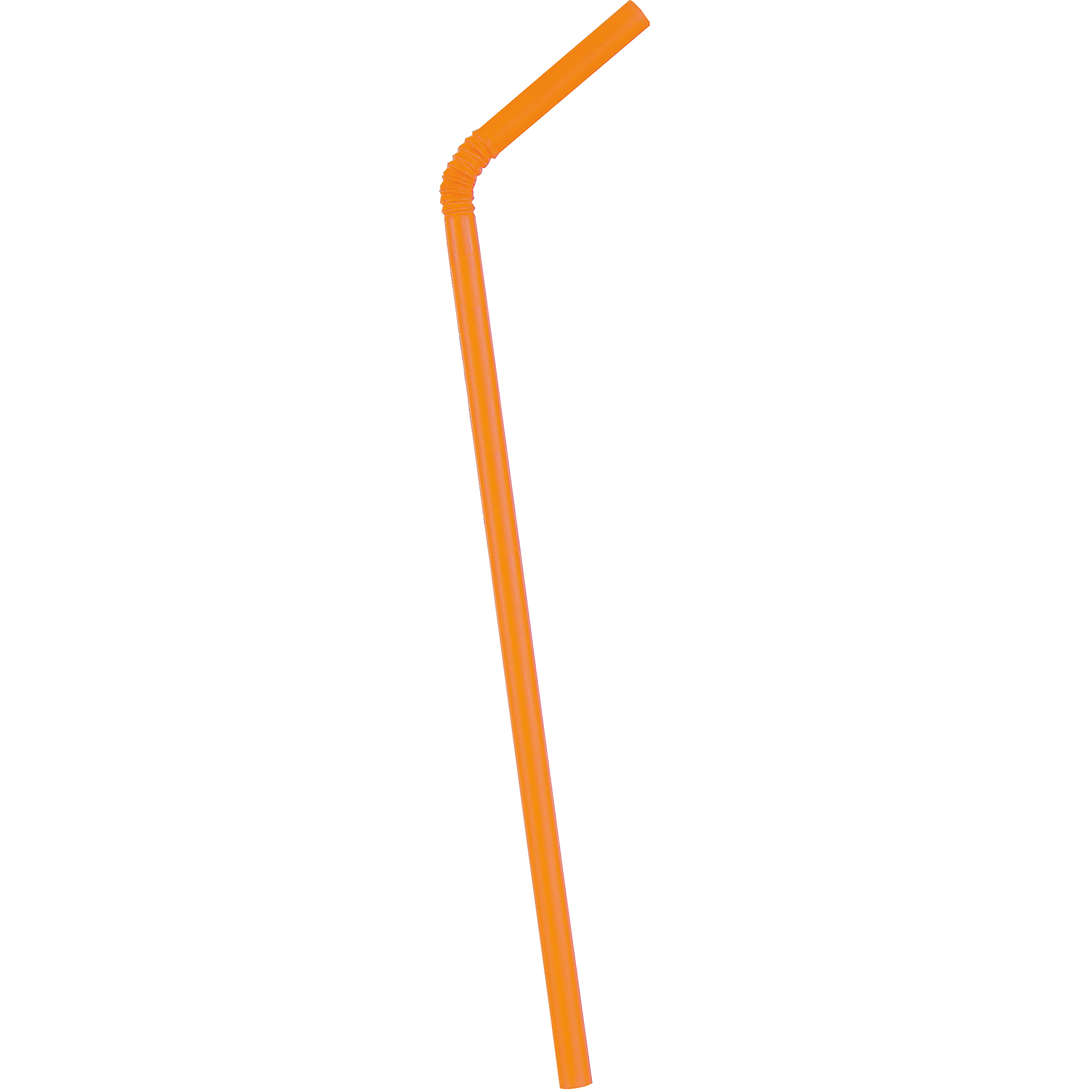 Plastic Flexible Straws, 8 in, Orange, 50ct - Walmart.com