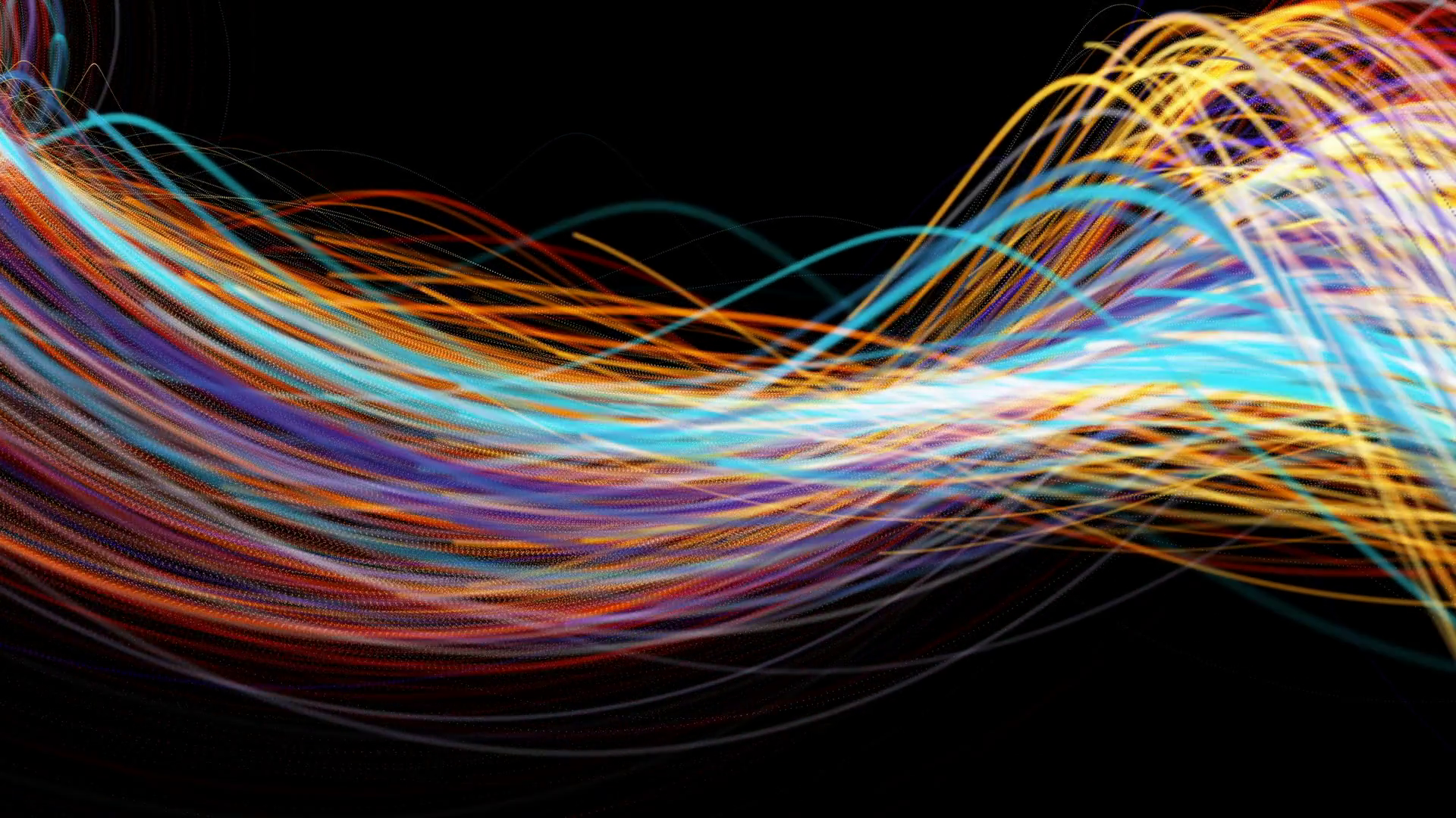 A minimalist background animation of flowing streaks of light with ...