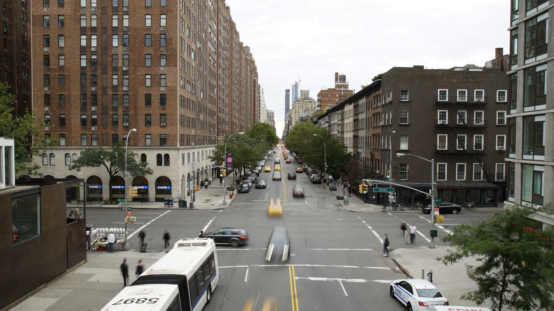 New York City Street Intersection Time-lapse Stock Video Footage ...