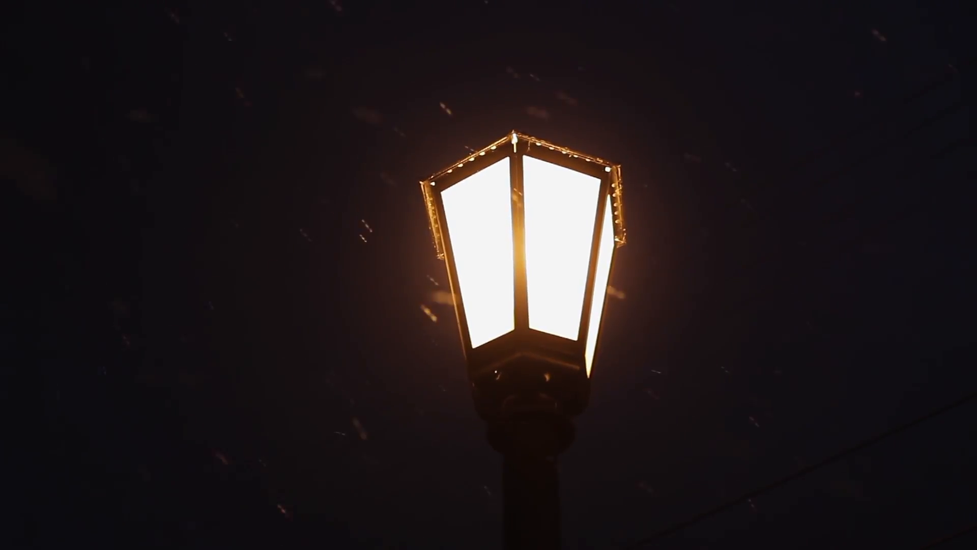 Street lamp at night during a snowstorm Stock Video Footage ...