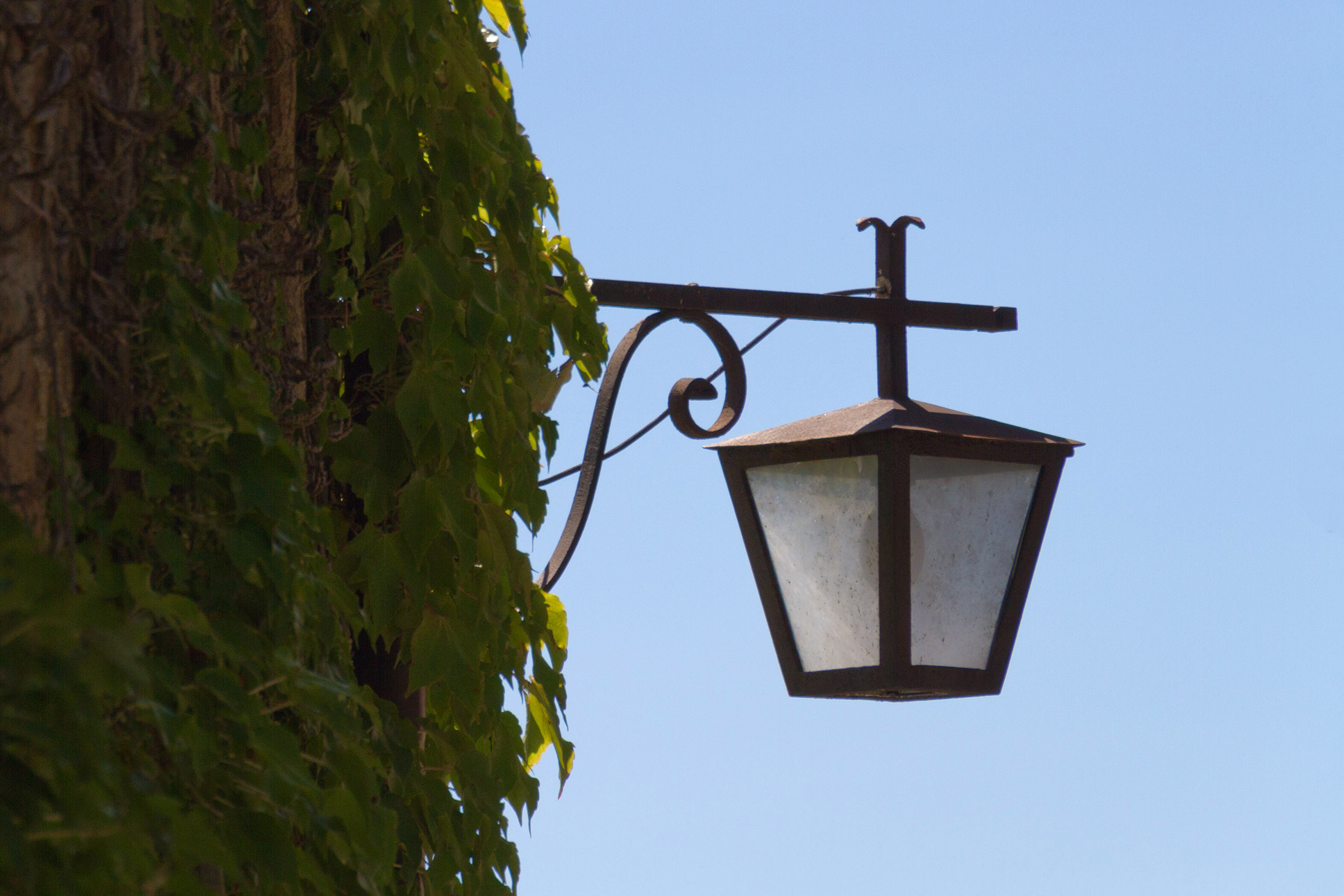 Street lamp in old city photo