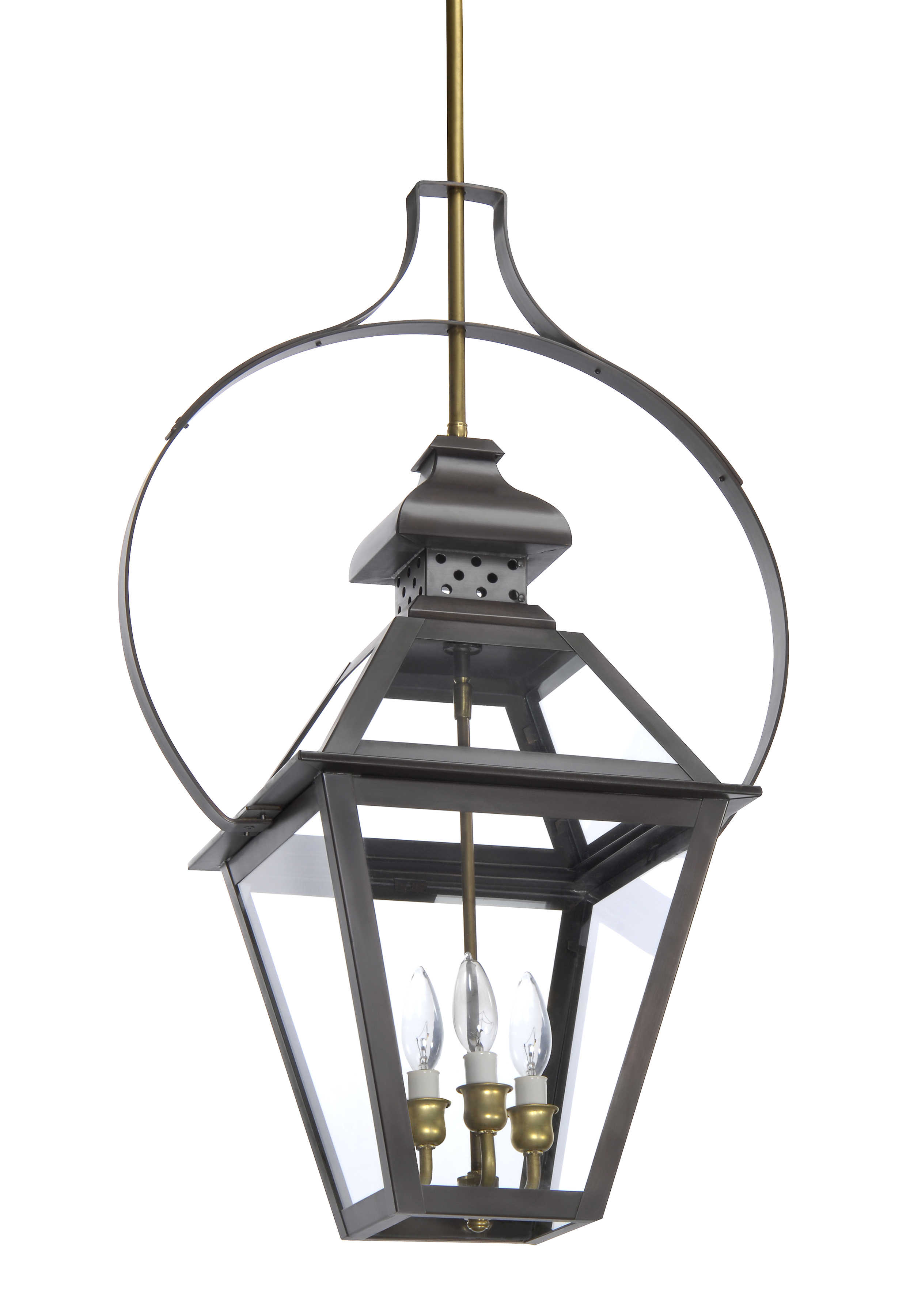T-33 - hanging light, copper lantern, gas and electric lighting