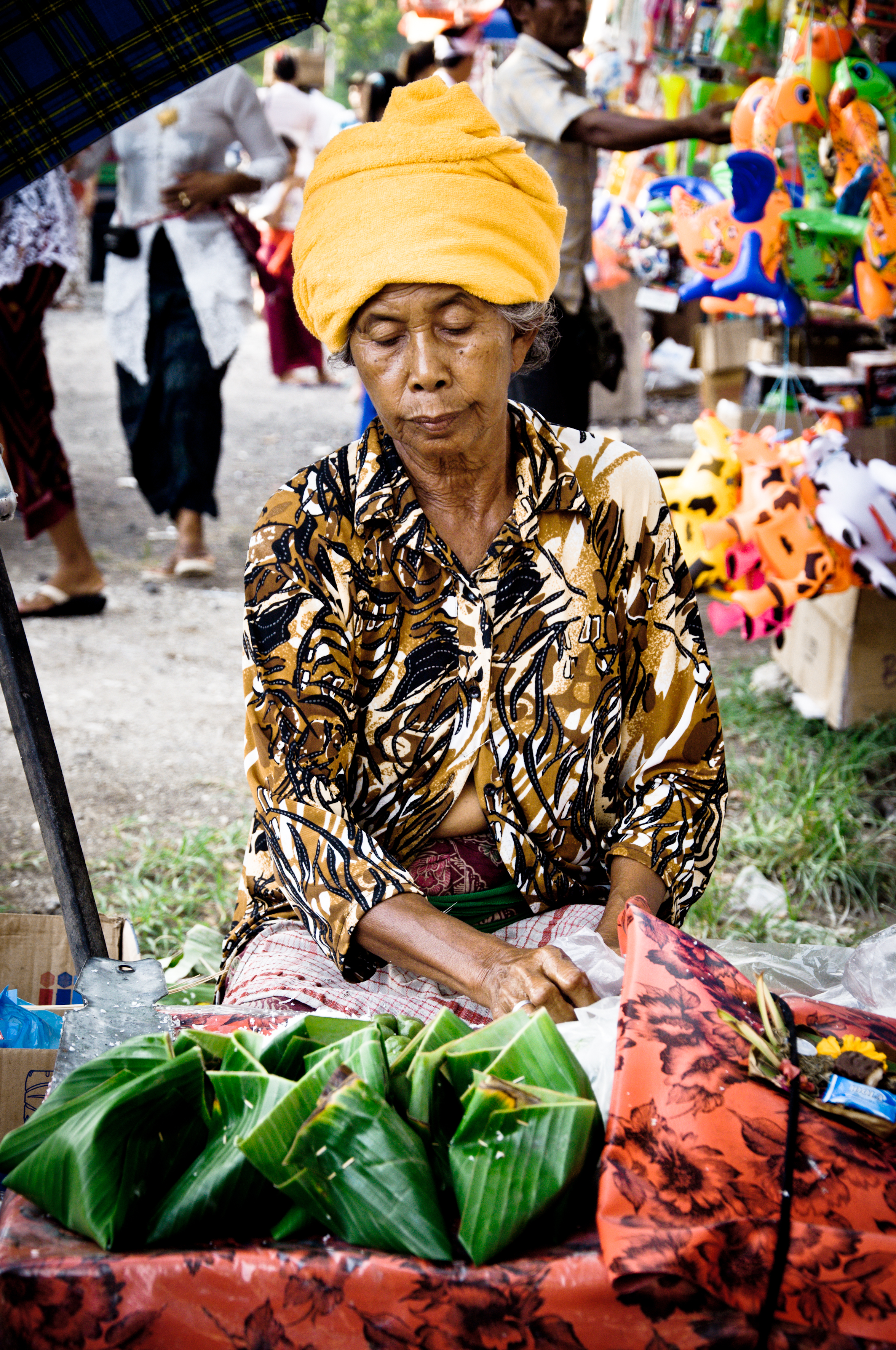 Street vendor selling food on the street photo