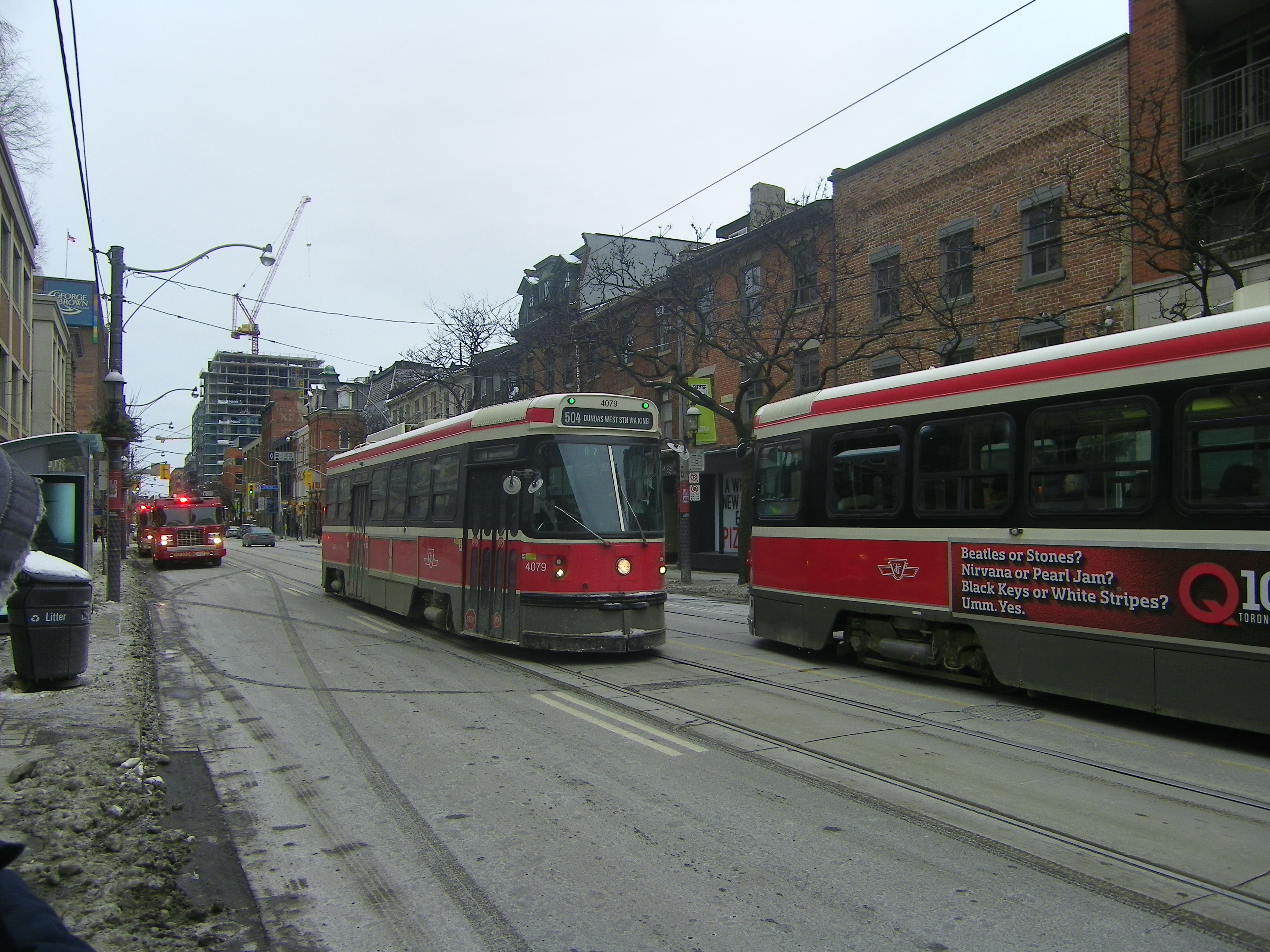 Streetcars near jarvis and king, 2015 02 01 (3) photo