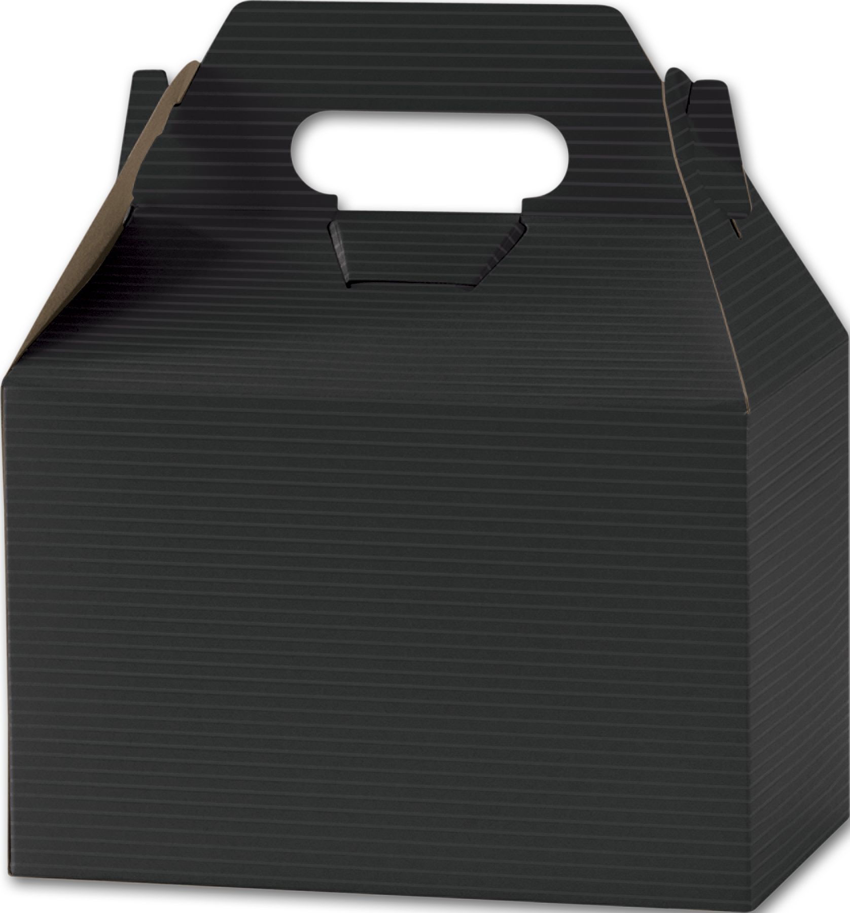 Black Varnish Striped Gable Boxes | Bags & Bows