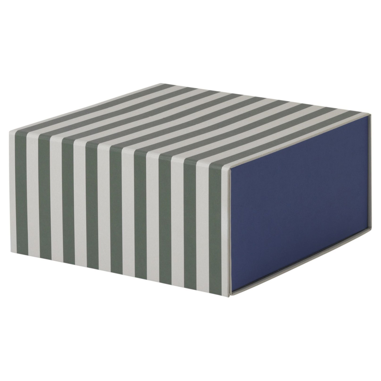 Square Striped Box in Green & Off White design by Ferm Living ...