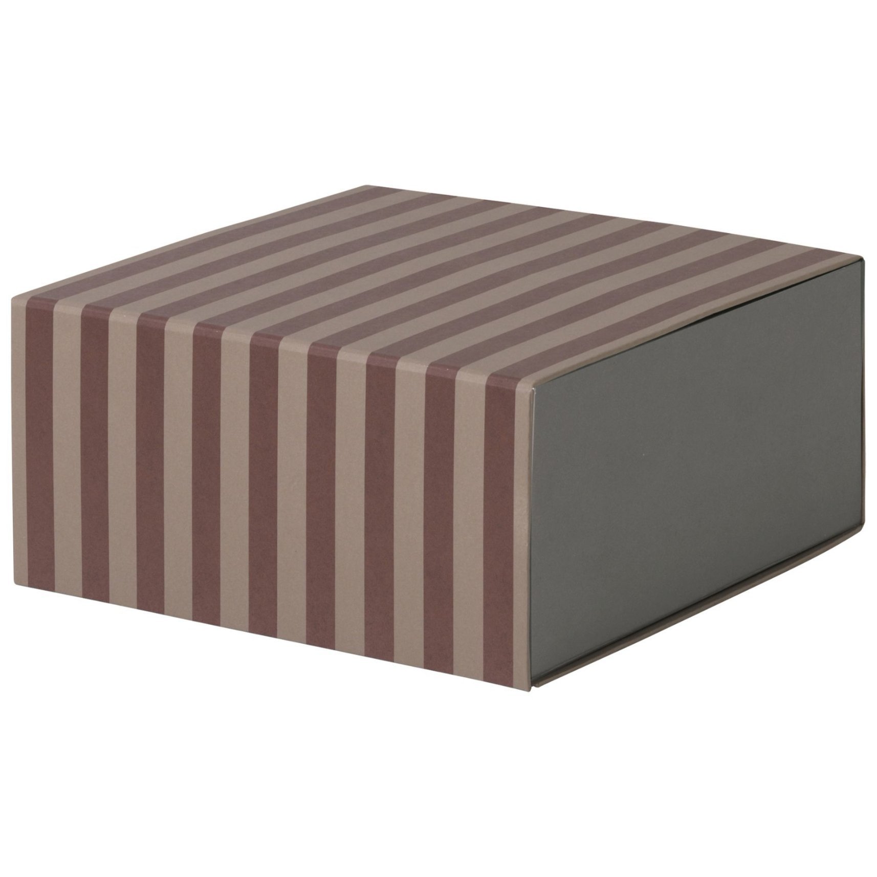 Square Striped Box in Bordeaux & Rose design by Ferm Living – BURKE ...