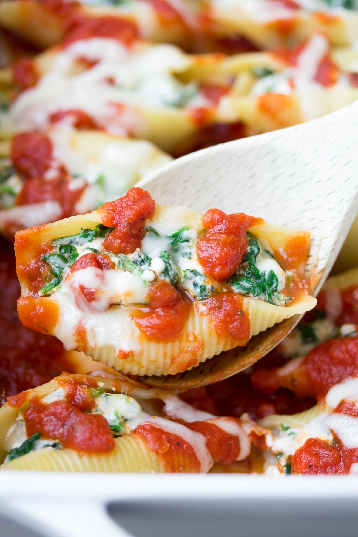 Spinach and Cheese Stuffed Shells - Kristine's Kitchen
