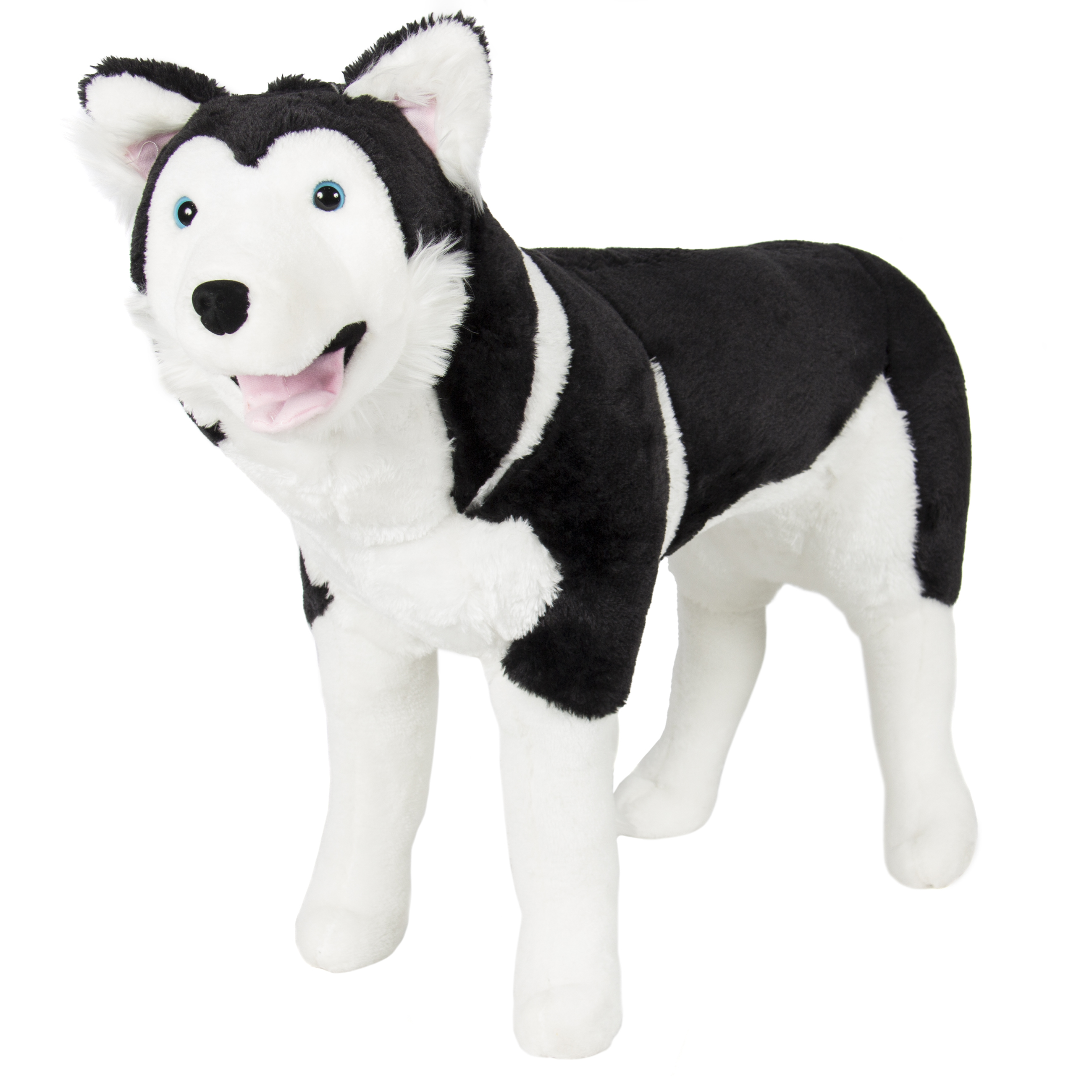 Large Husky Dog Plush Animal Realistic Soft Stuffed Toy Pillow Pet ...