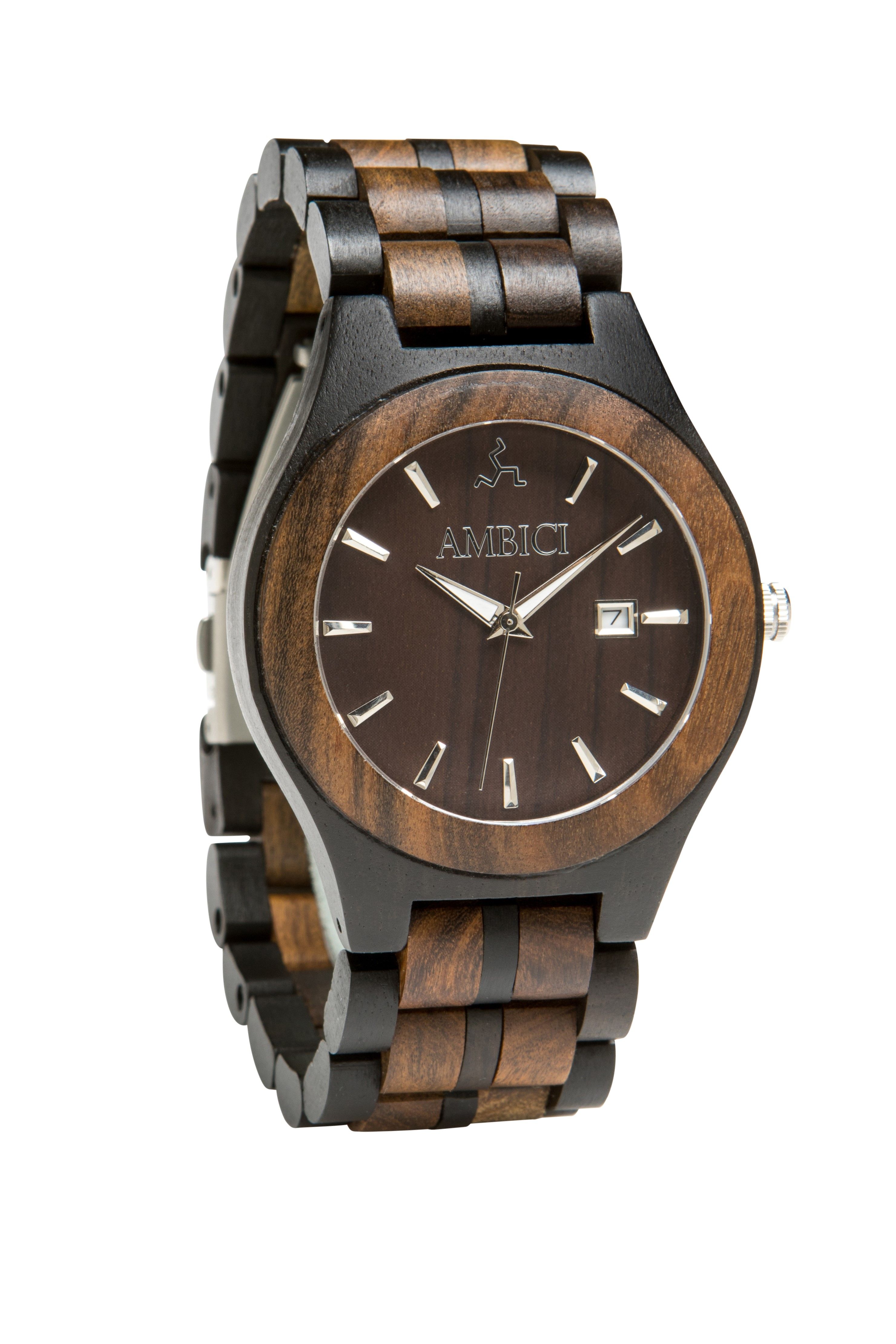 Buy Handmade Personalized Black Sandalwood And Ebony Wood Watch For ...