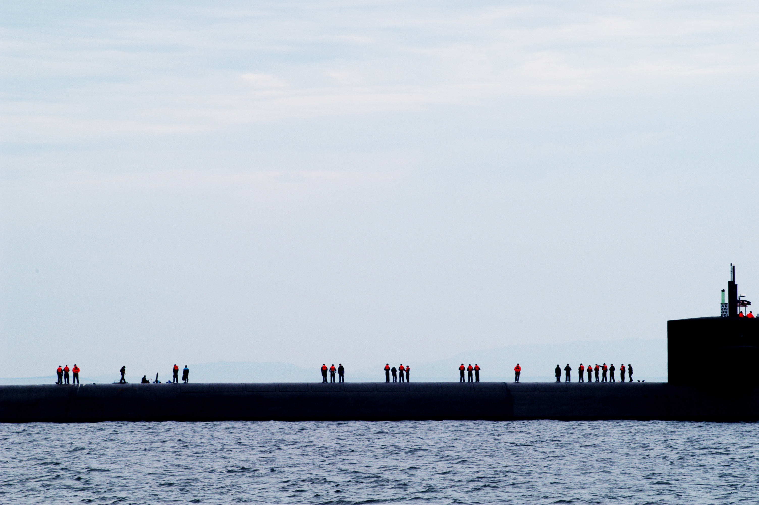 Submarine in the ocean photo