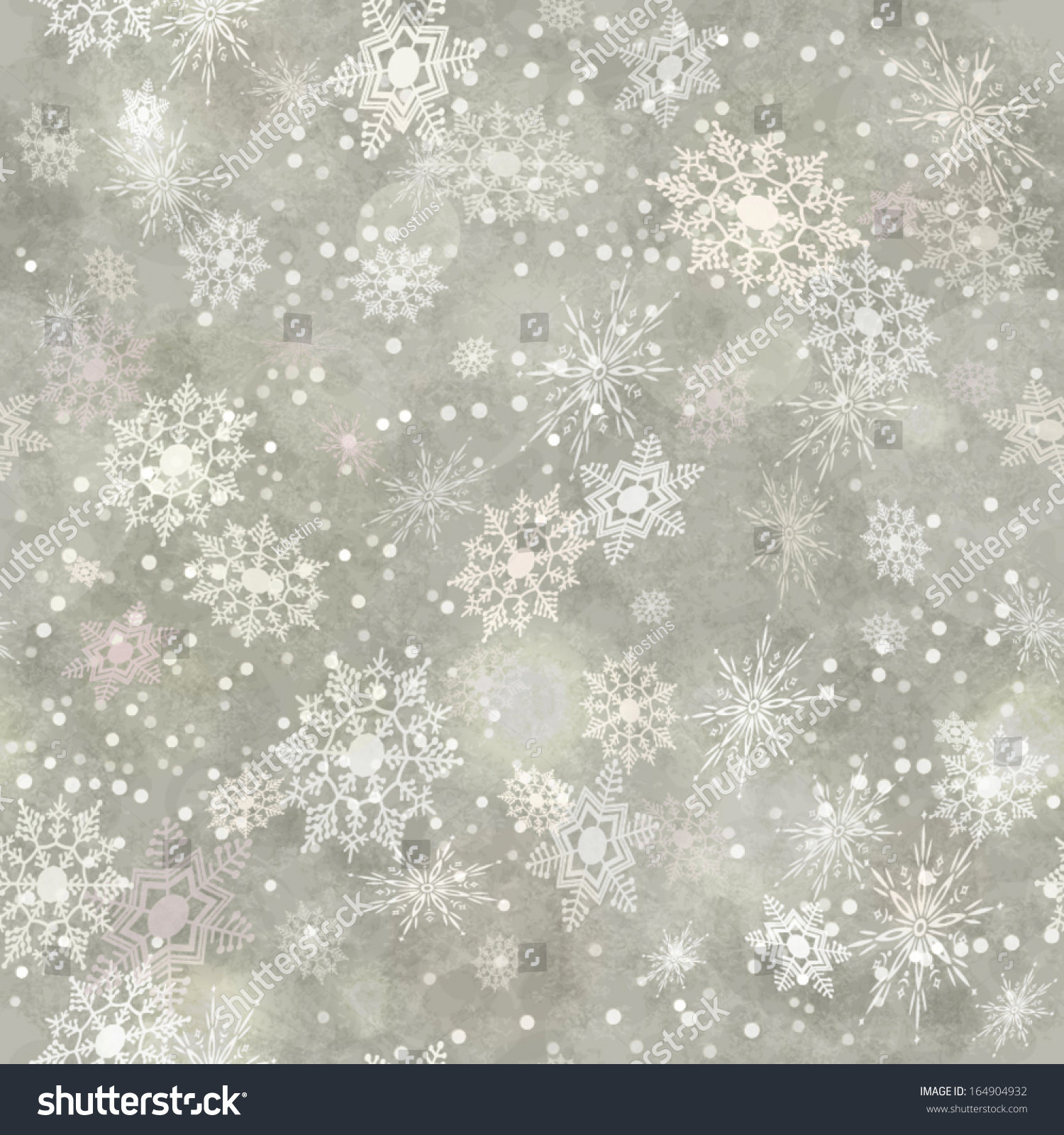 Wrapping Christmas Vintage Paper Background Snowflake Stock Vector ...
