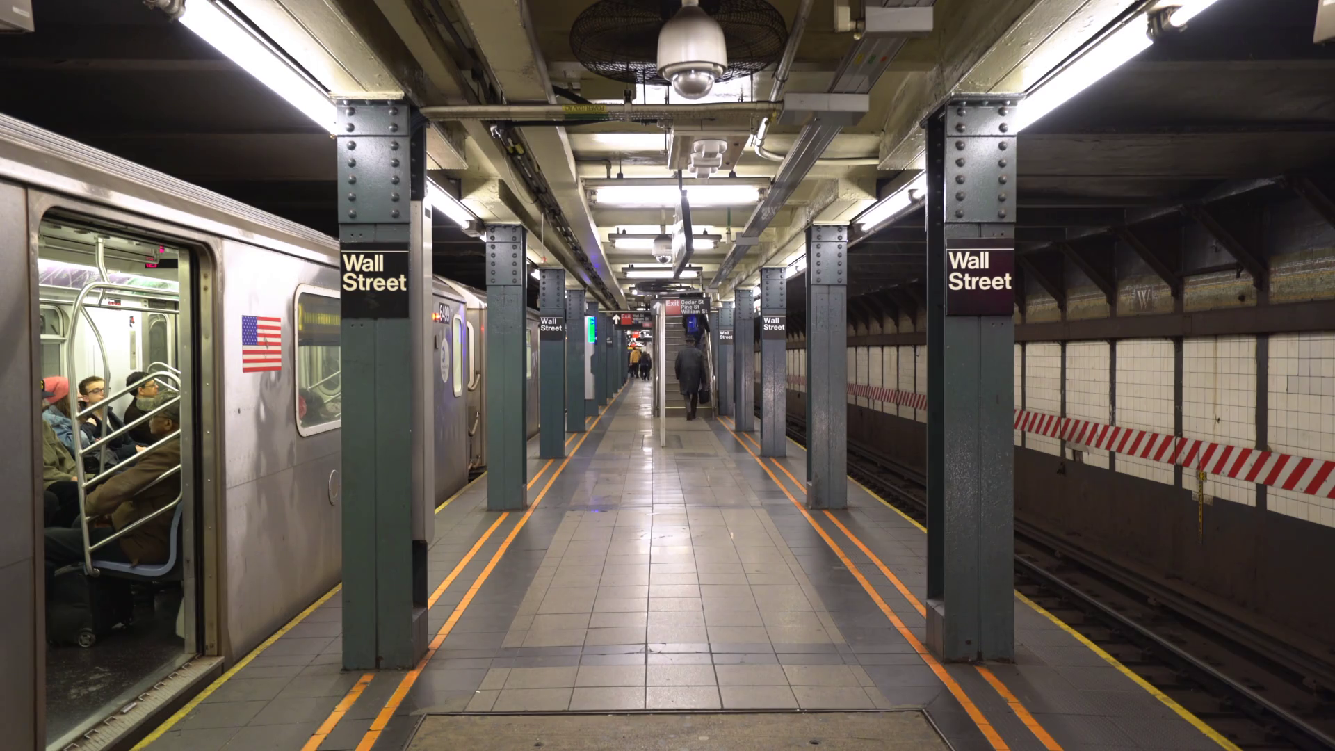 New York City subway station, Wall Street - Manhattan Stock Video ...