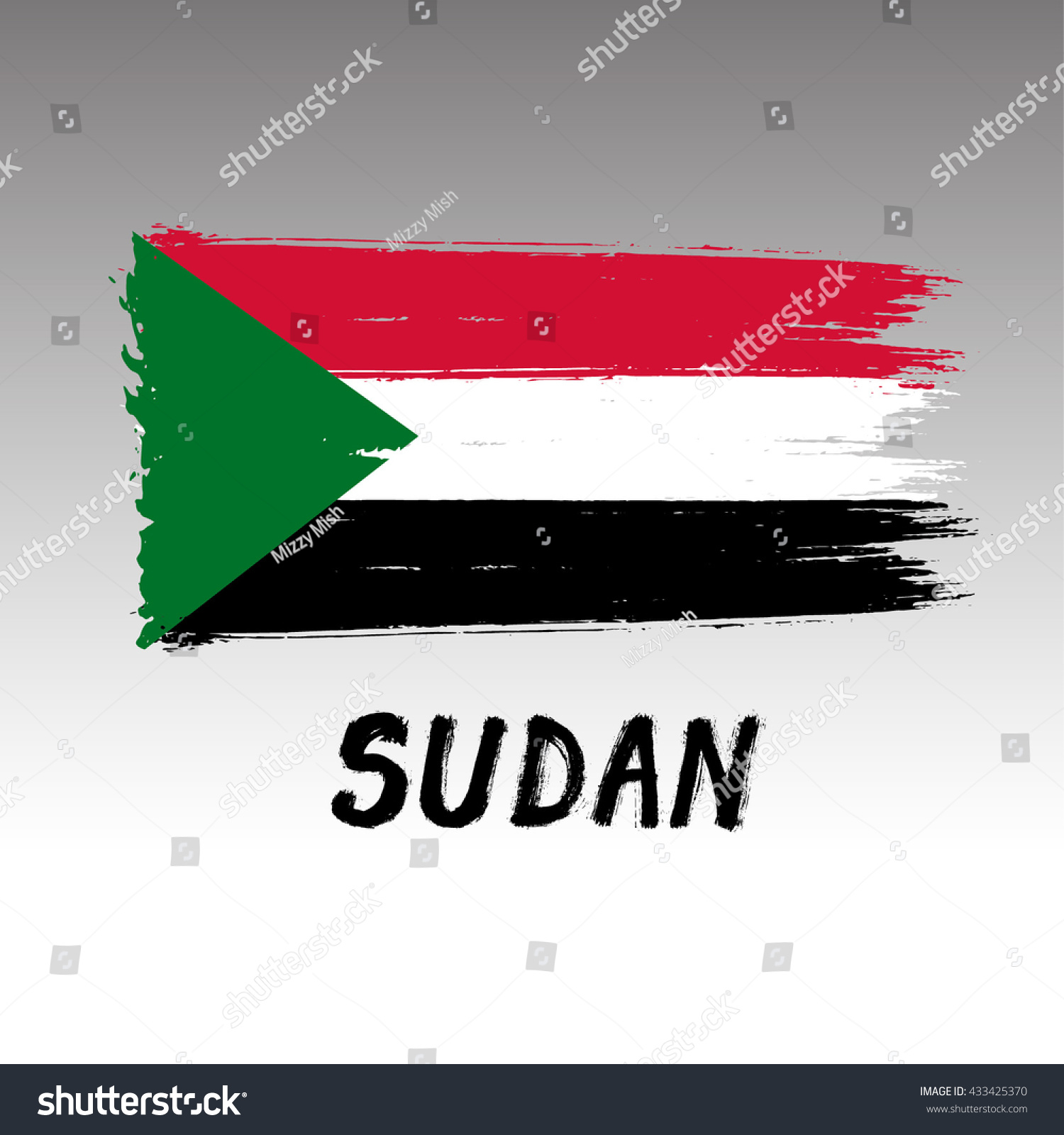 Flag Sudan Grunge Stock Vector 433425370 - Shutterstock