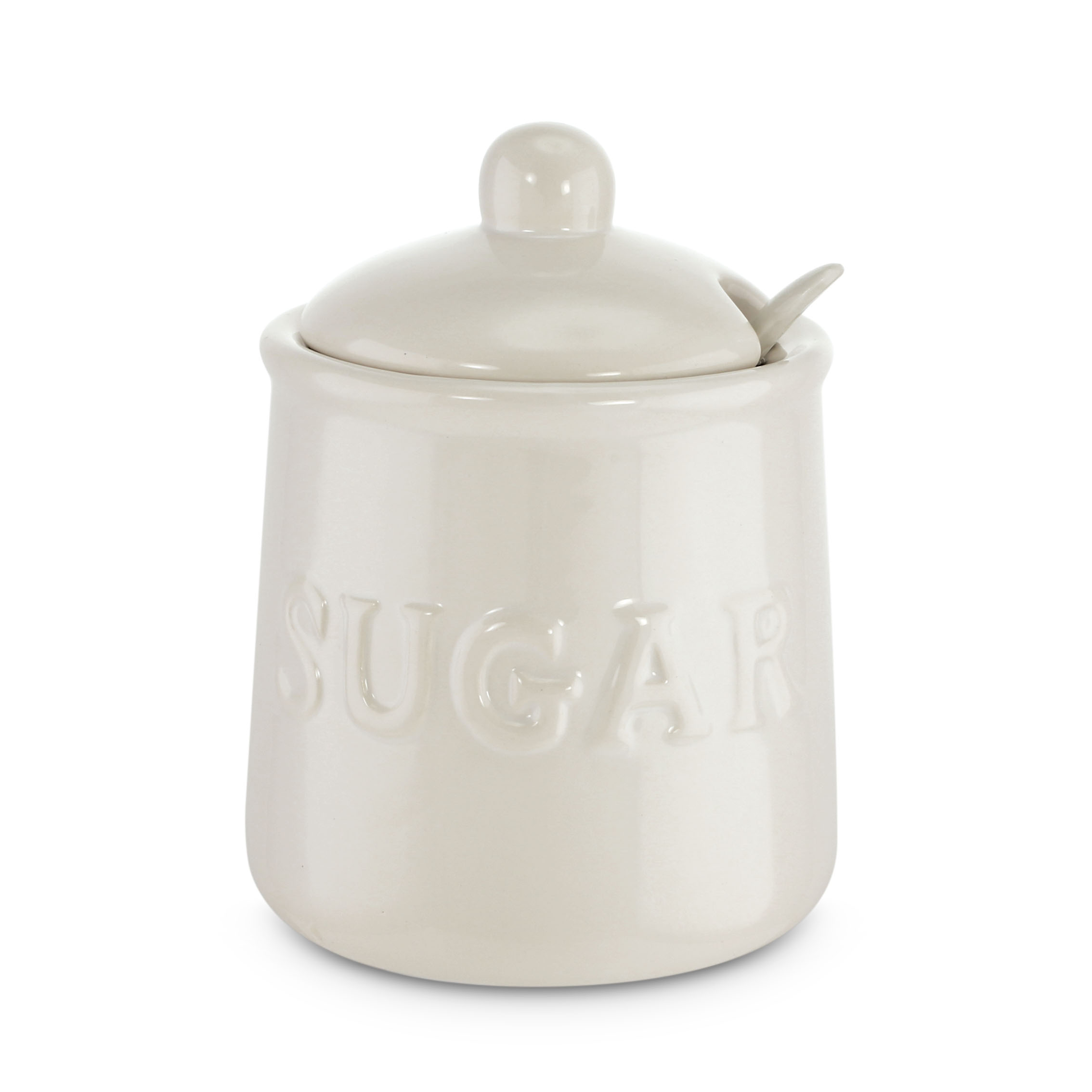 Ceramic Sugar Jar And Spoon Set - KOVOT
