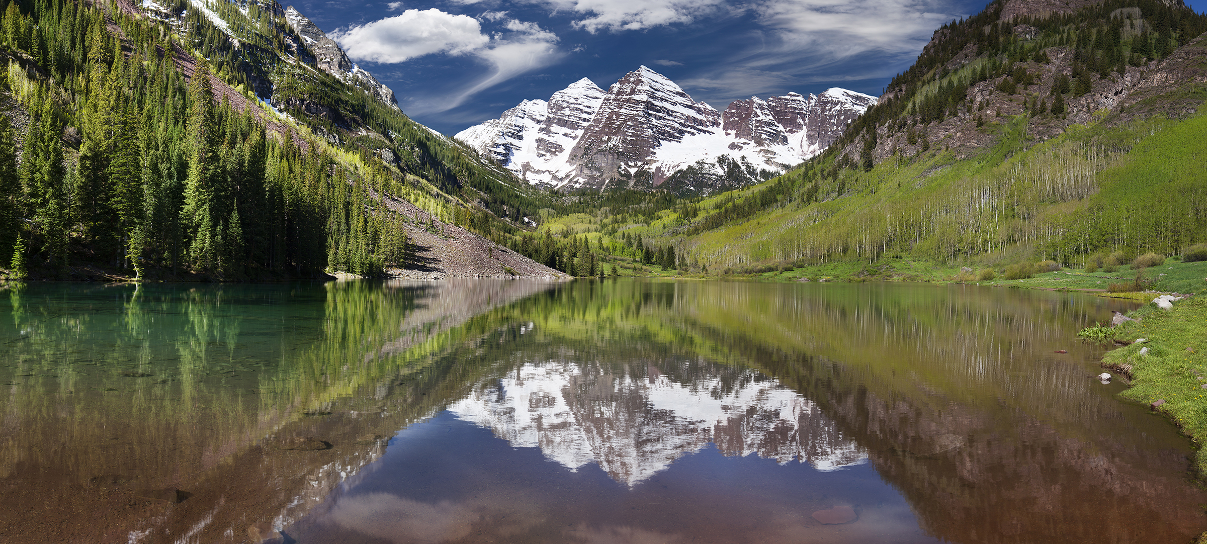 Maroon Bells Rocky Mountains Colorado - Summer Reflections - Pixel ...