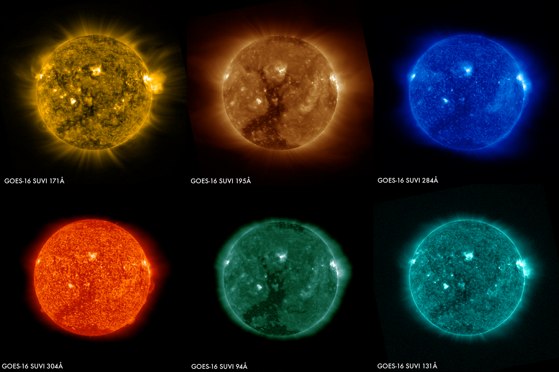 Images of the Sun From the GOES-16 Satellite | NASA