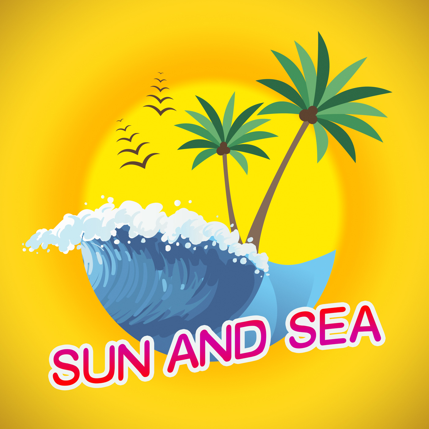 Sun and sea represents summer time and sunshine photo