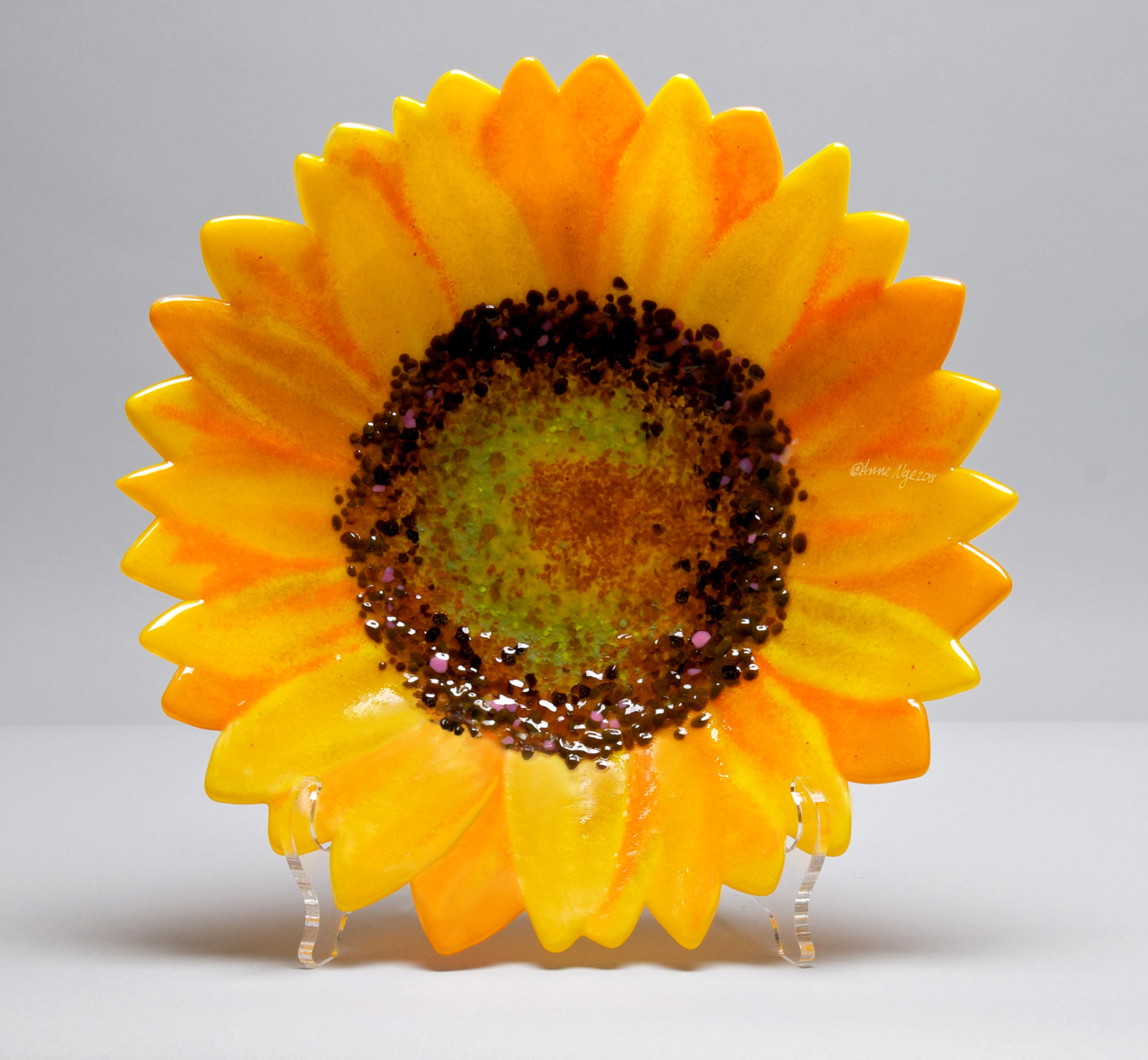 Sunflower Bowl by Anne Nye (Art Glass Bowl) | Artful Home