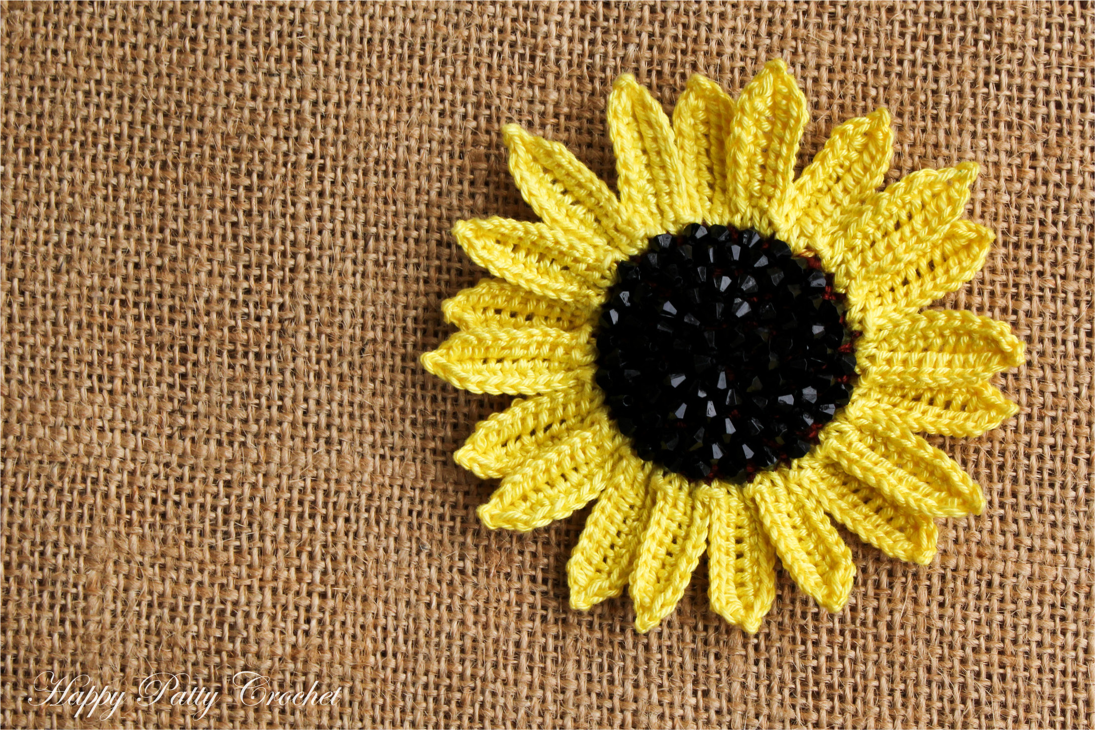 Large Crochet Sunflower by Happy Patty Crochet