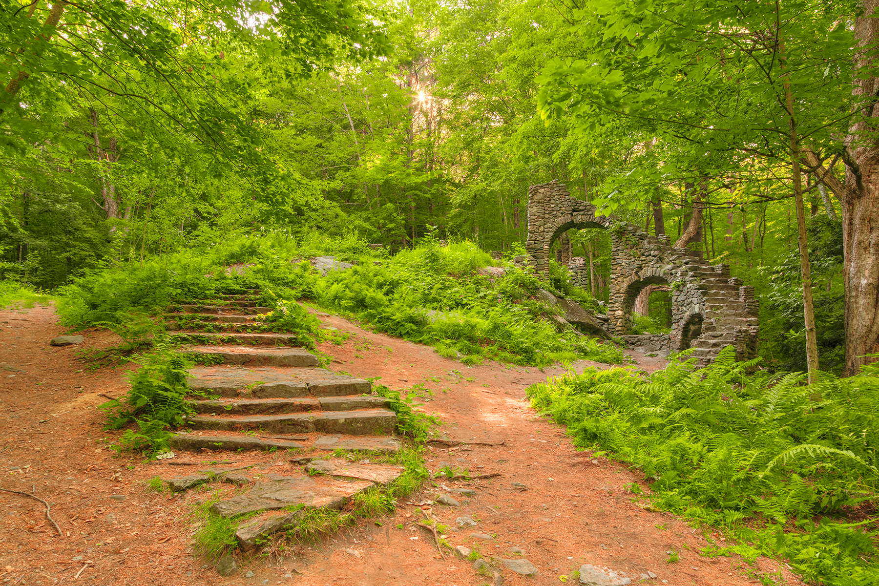 Sun Kissed Forest Castle Ruins - HDR, Adventure, Scenery, States, Starburst, HQ Photo