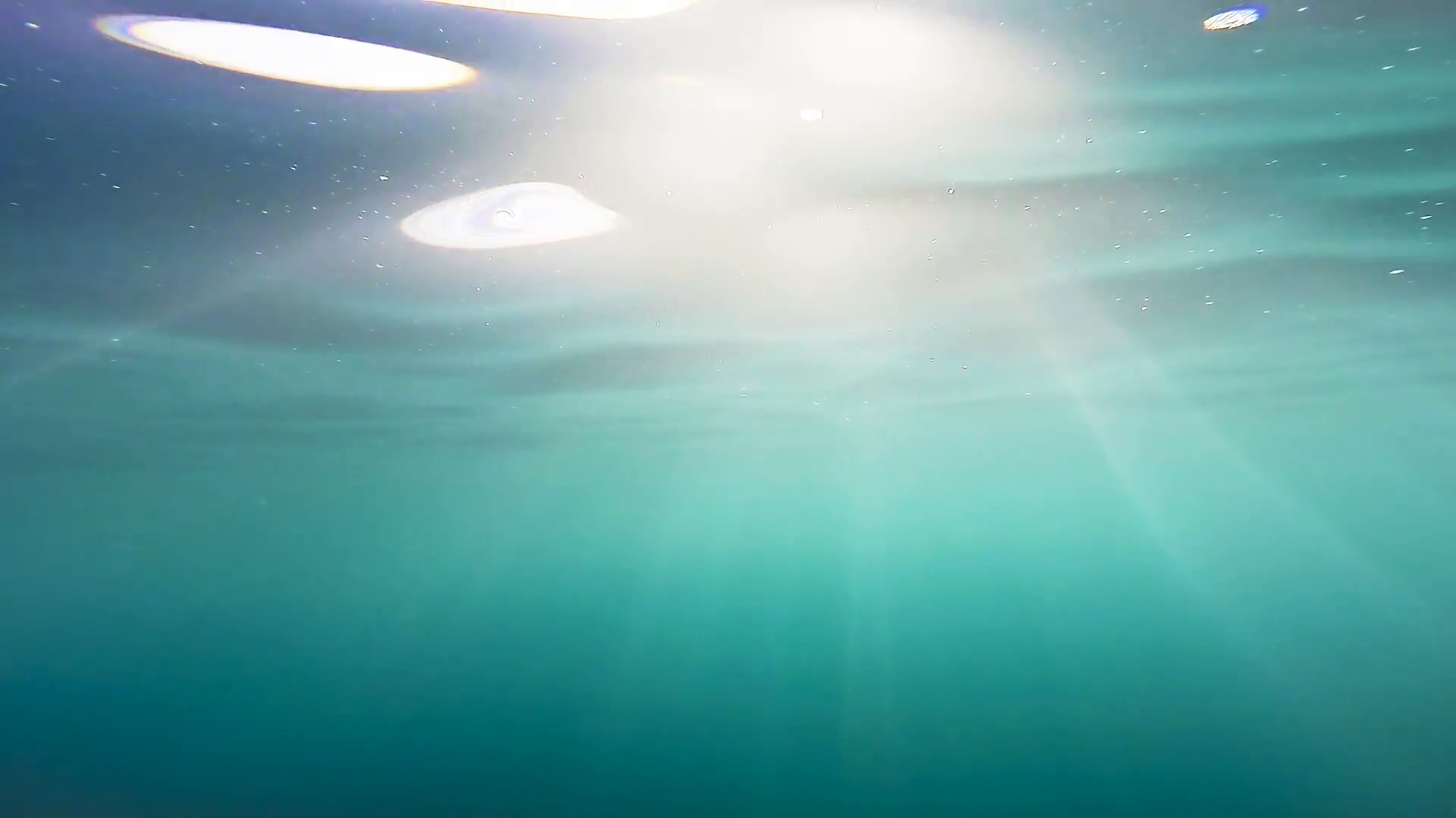 Beautiful Ocean Water Underwater Background Surface Moving Rays Sun ...