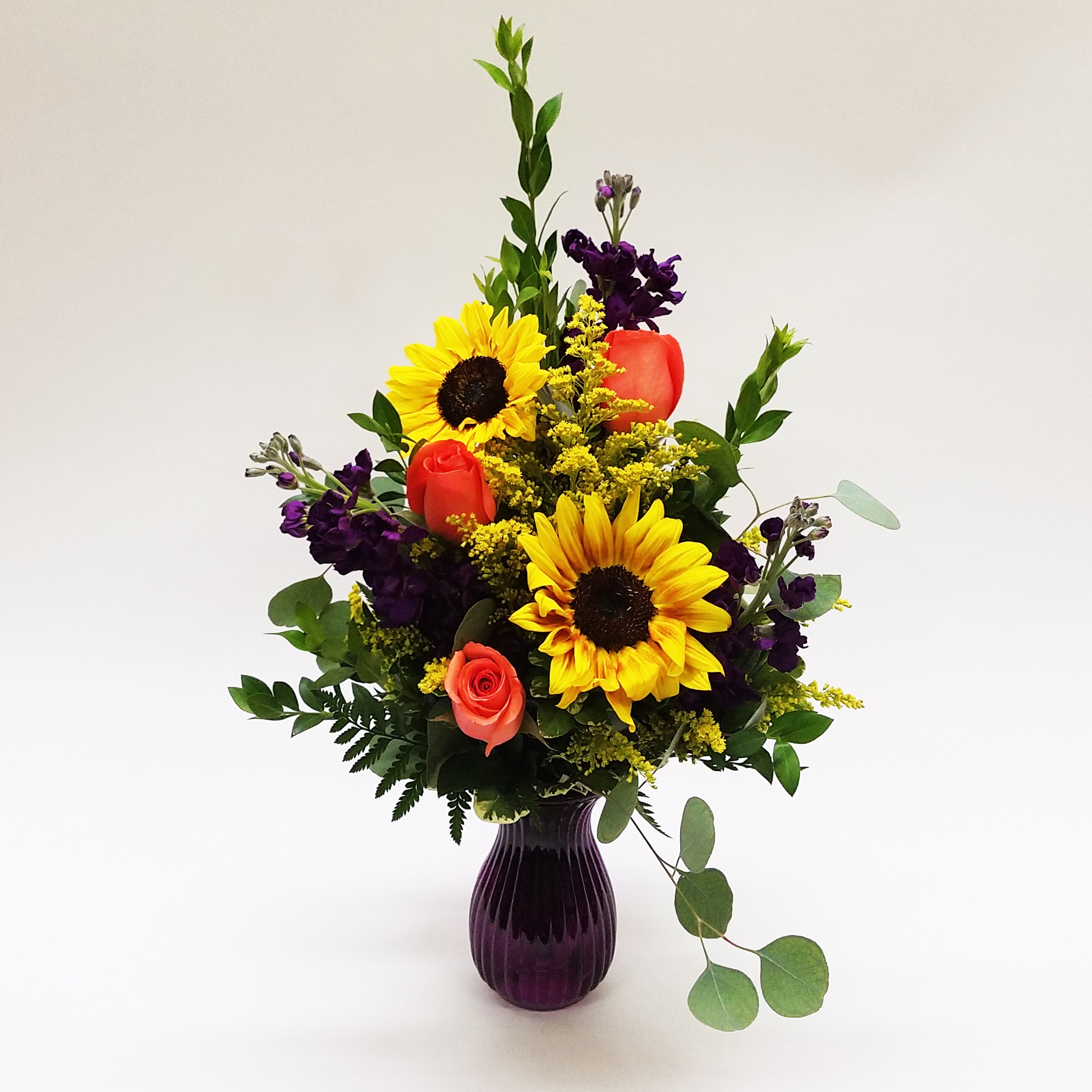 Rays of Sunflowers Vase in Albuquerque, NM | Flowers by Zach-Low