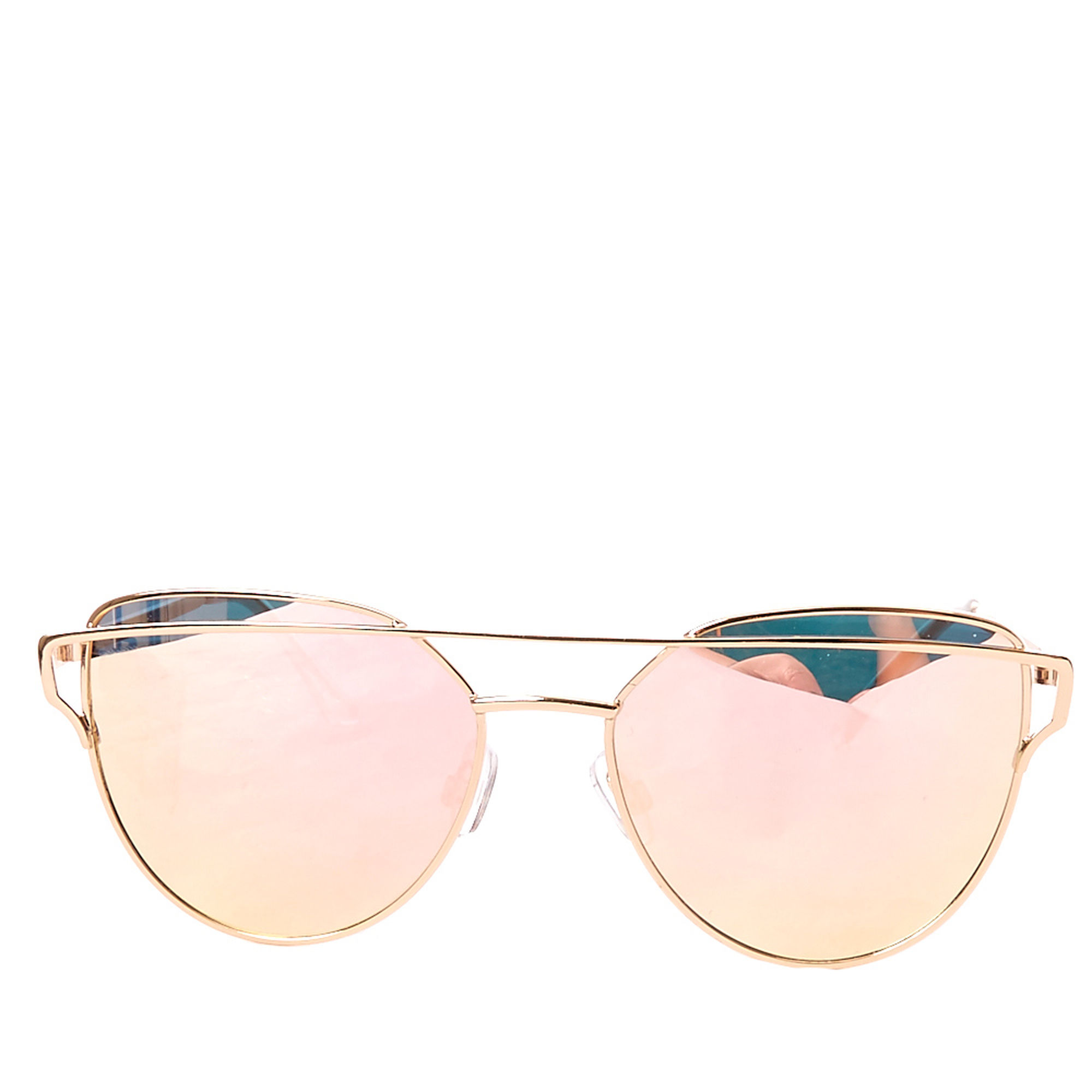 Rose Gold Mirrored Cat Eye Sunglasses | Icing US