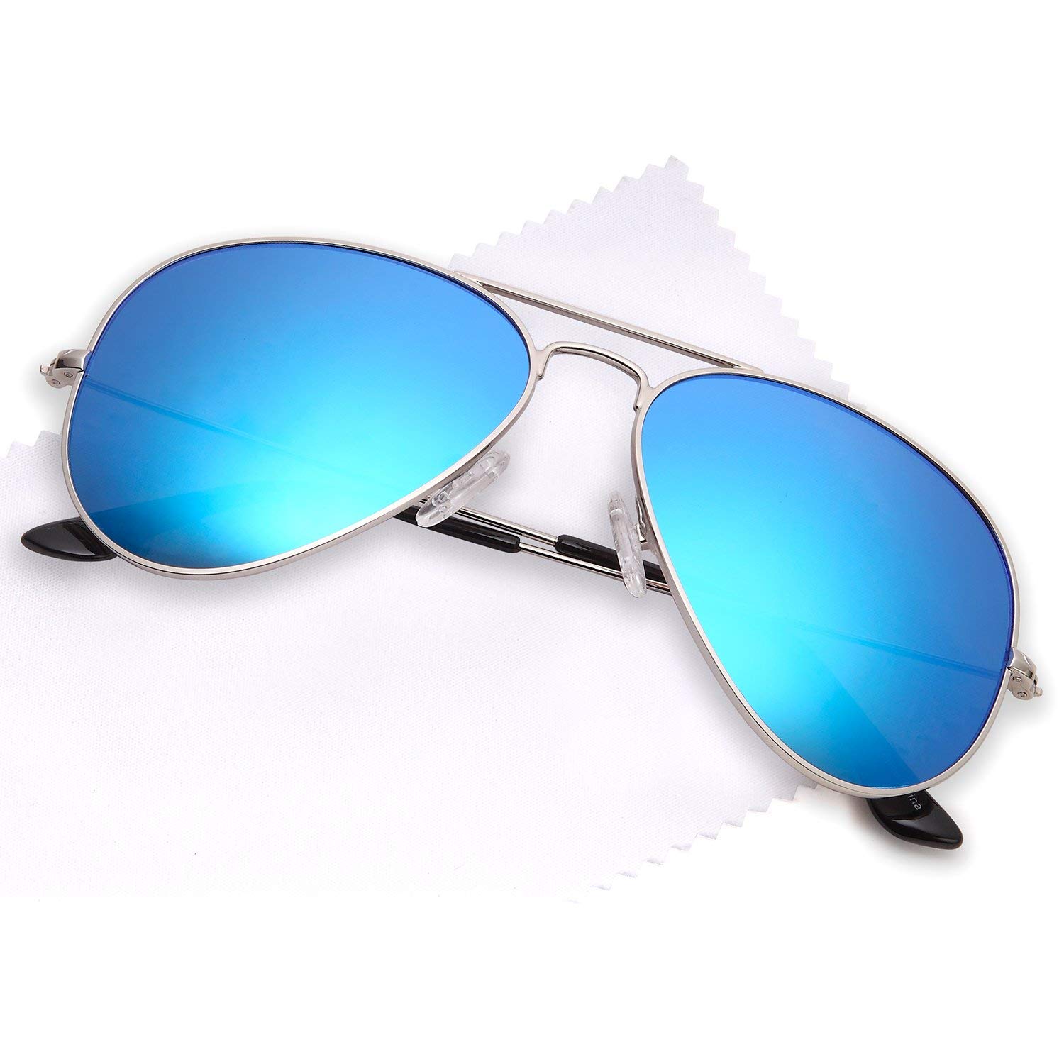 Amazon.com: JETPAL Premium Classic Aviator UV400 Sunglasses w Flash ...