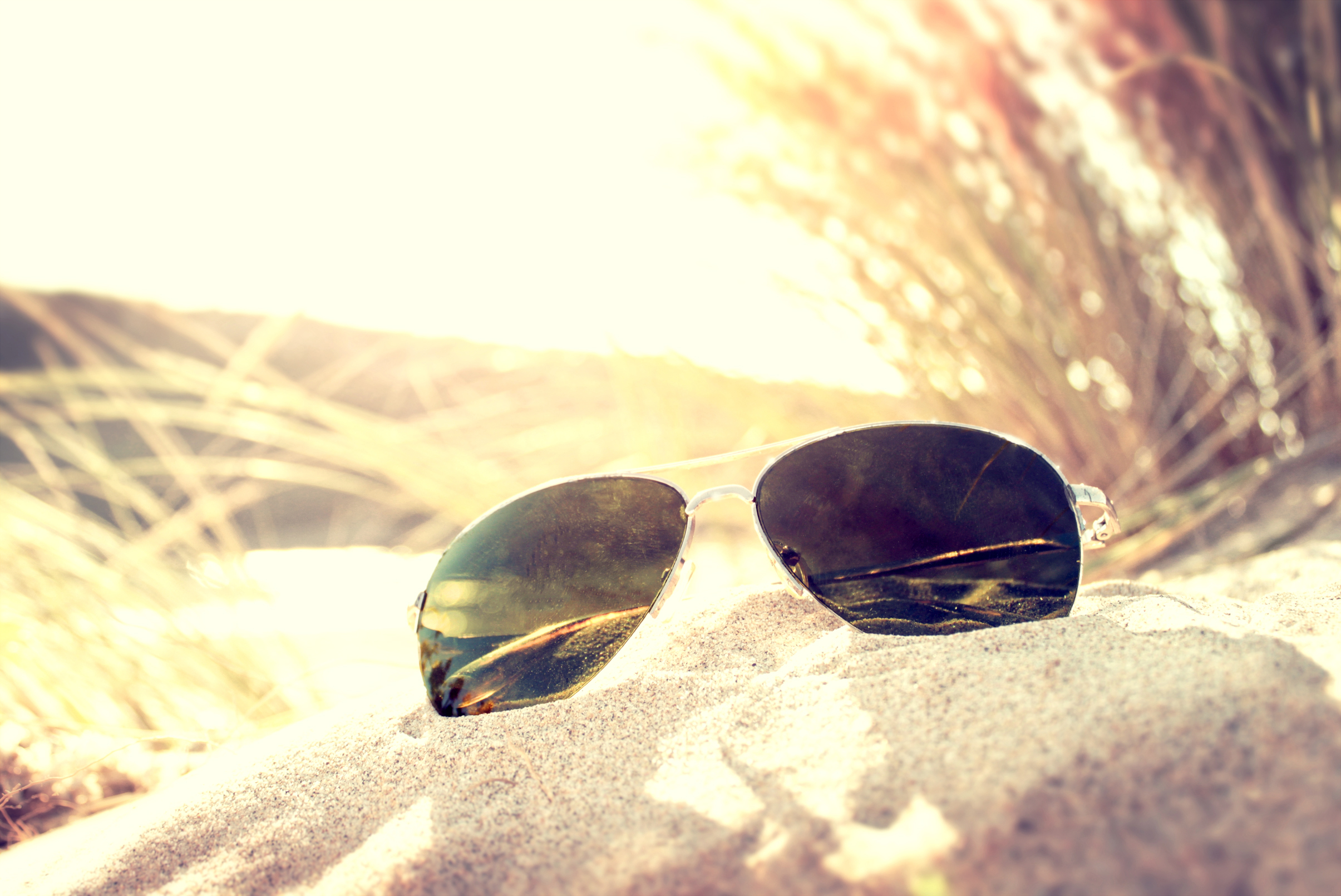 Sunglasses on the sand dunes photo