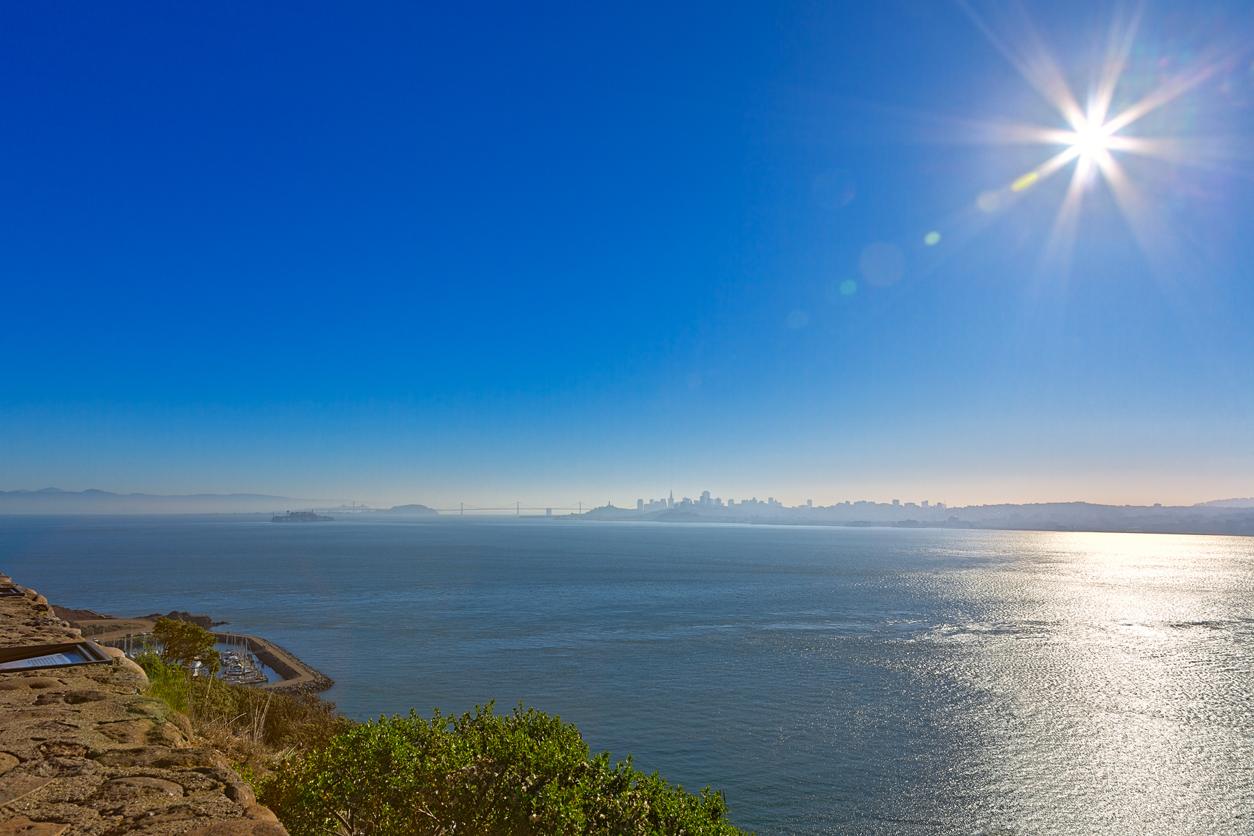Sunny San Francisco Bay - HDR, America, Sea, Star, Spikes, HQ Photo