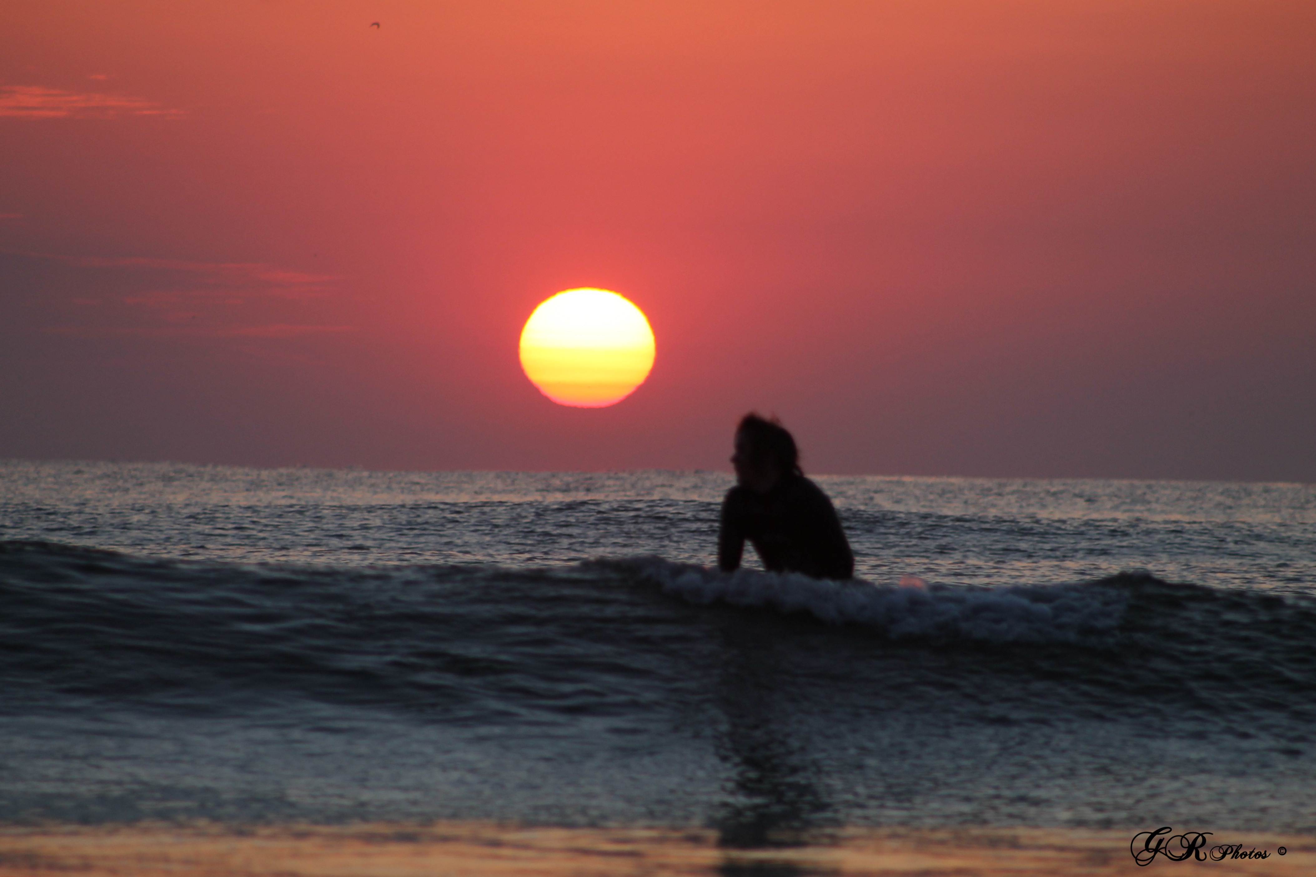 Sunrise, Ocean, Sea, Sun, Surfer, HQ Photo