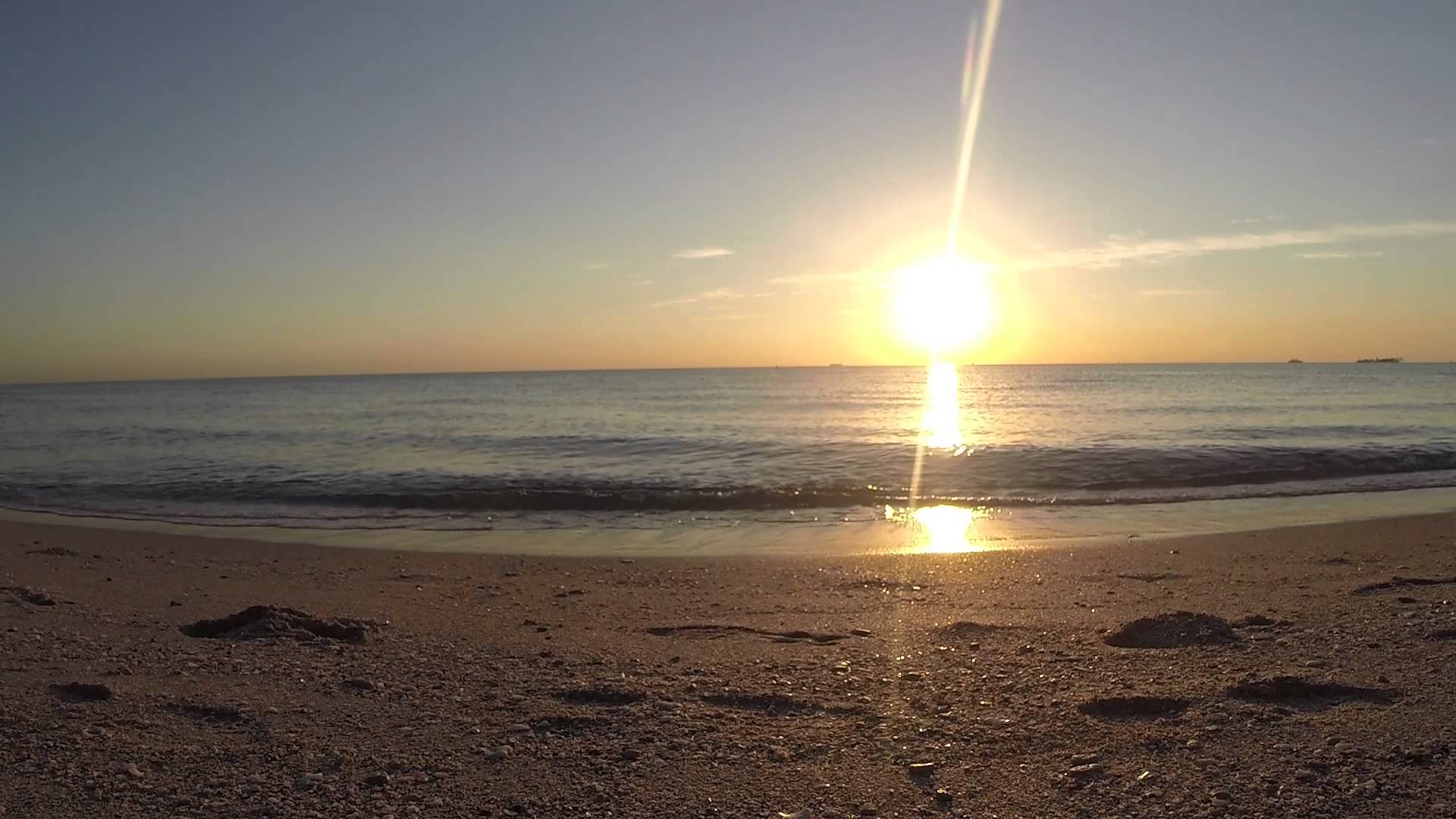Sunrise on the Beach , Ocean Waves Sound - YouTube