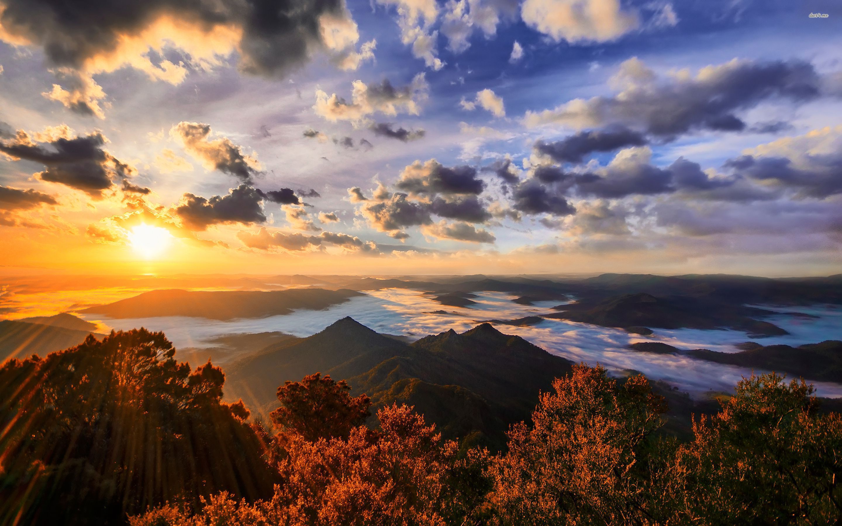 Sunrise over the mountains wallpaper - Nature wallpapers - #23114