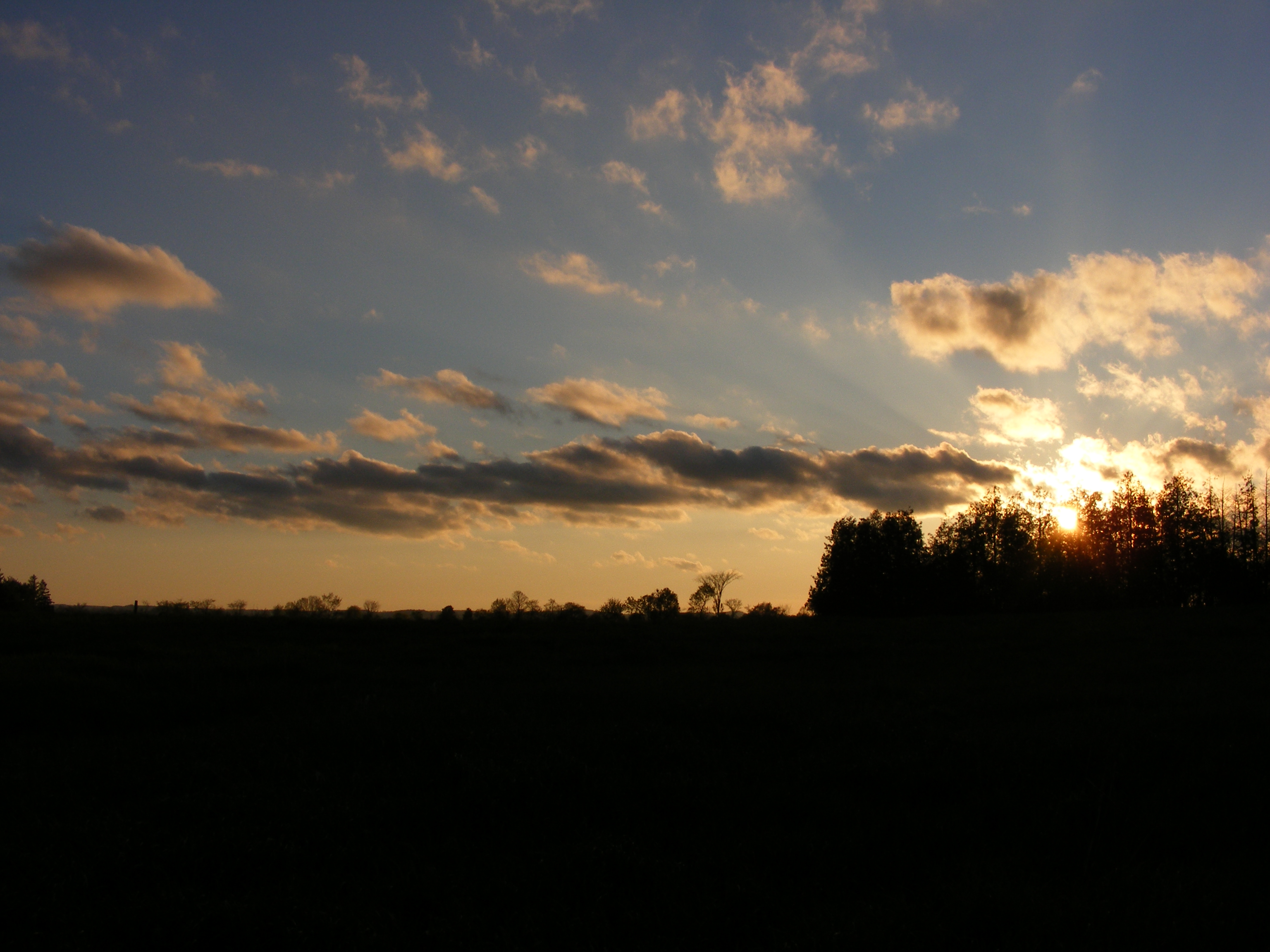 Sunset, Beautiful, Clouds, Landscape, Nature, HQ Photo