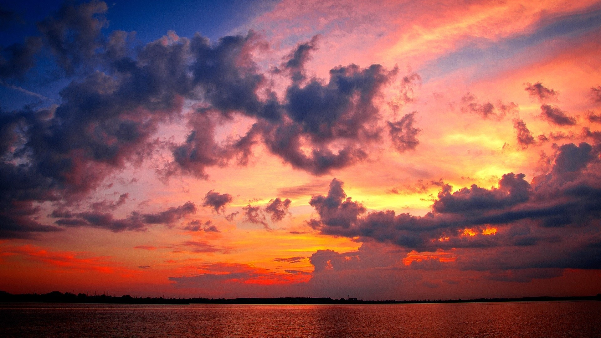 Free Photo Sunset Skies Clouds Colored Nature Free Download Jooinn