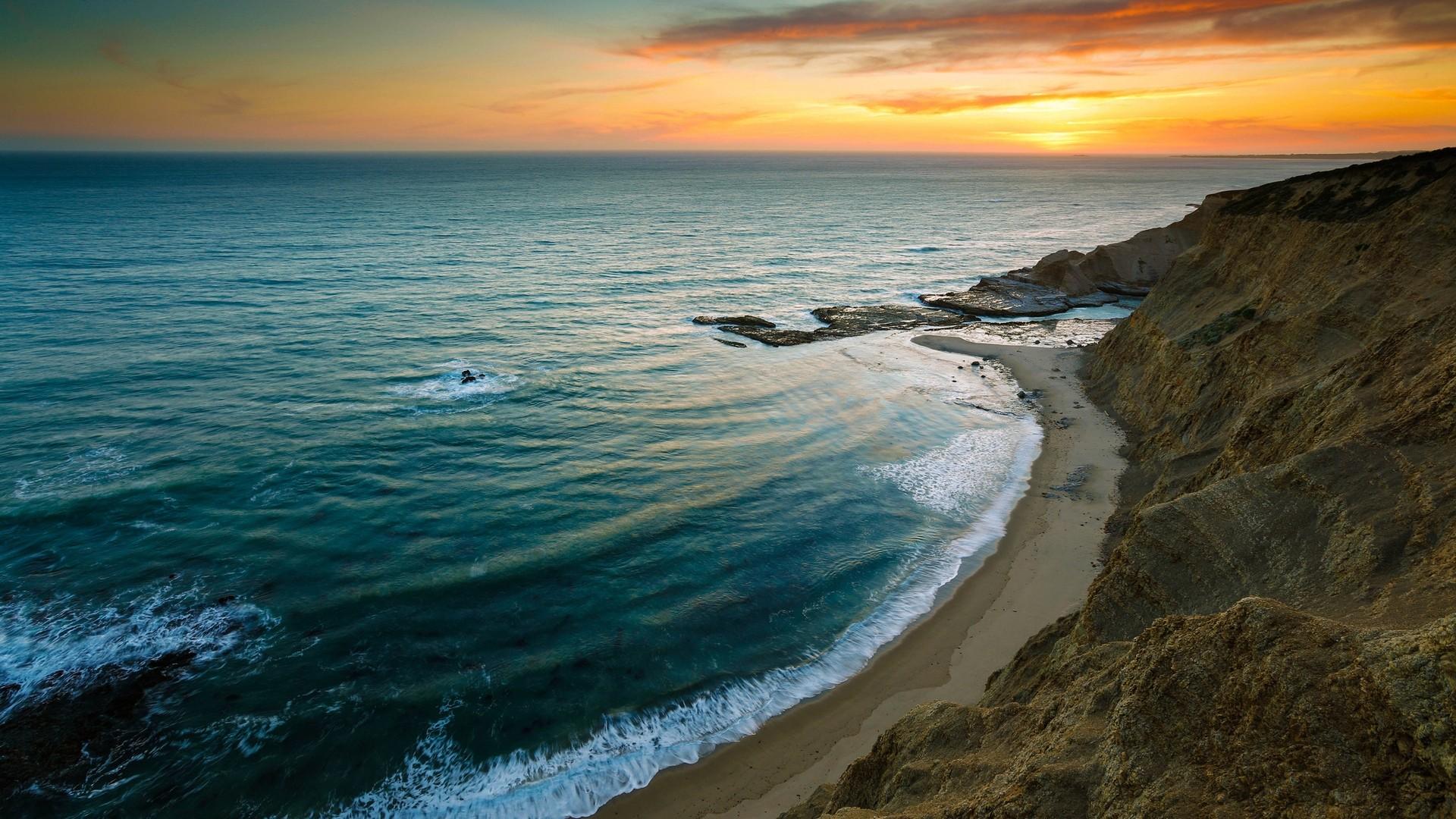 Sunset at the Beach HD Wallpaper » FullHDWpp - Full HD Wallpapers ...