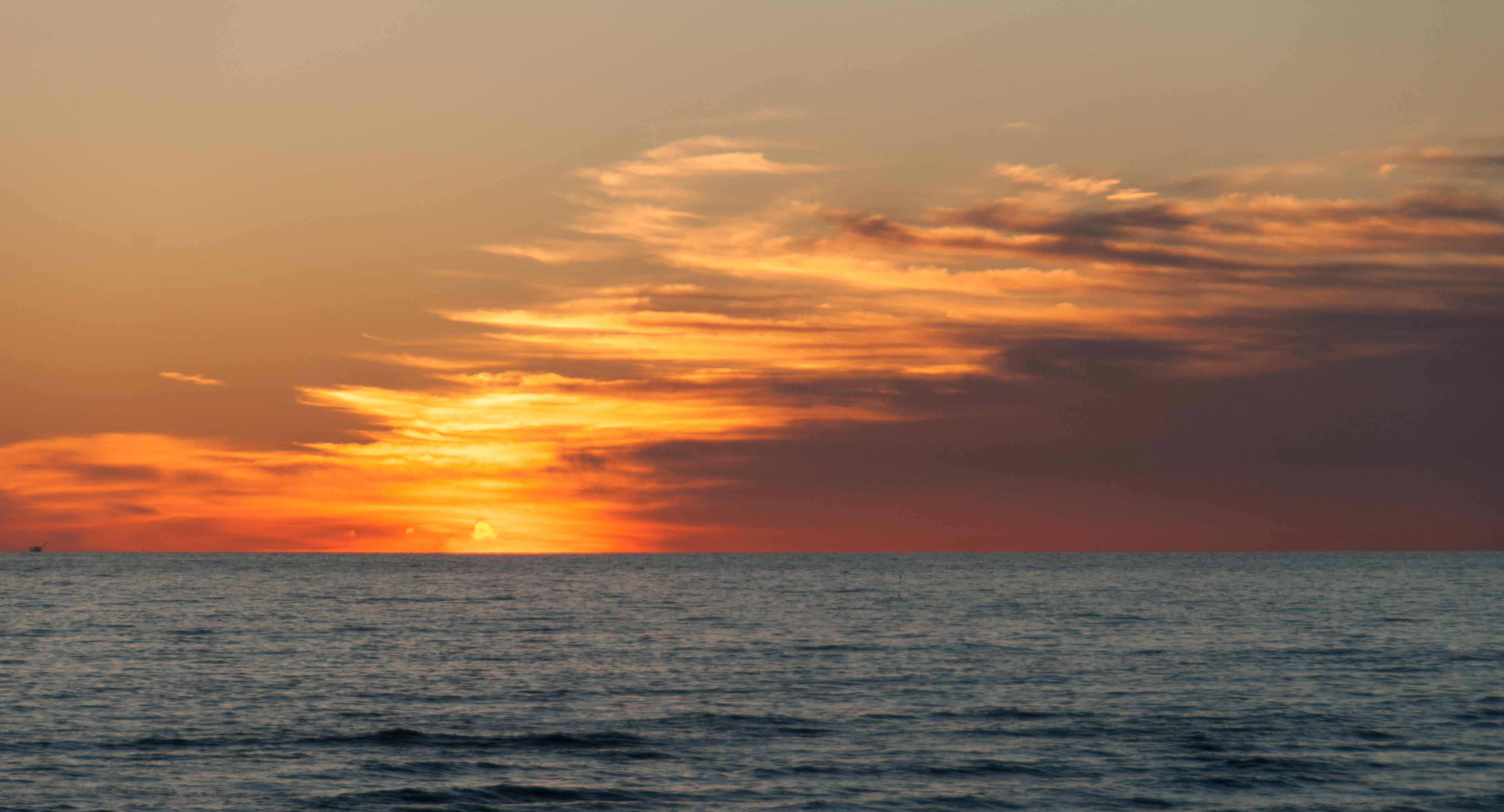 Sunset at sea photo
