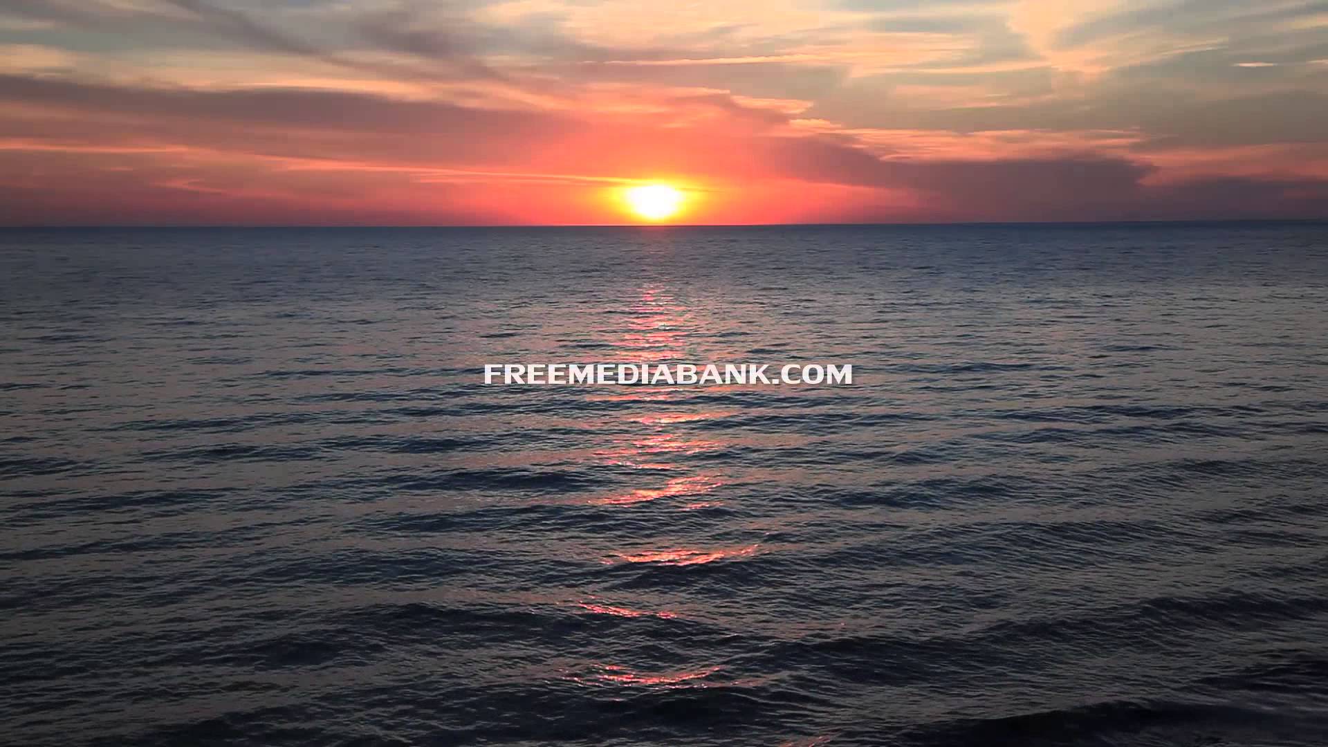 Sunset at sea. Free HD stock footage. - YouTube