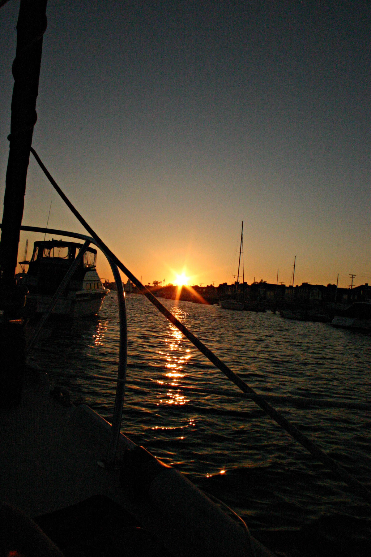 Sunset at the marina photo