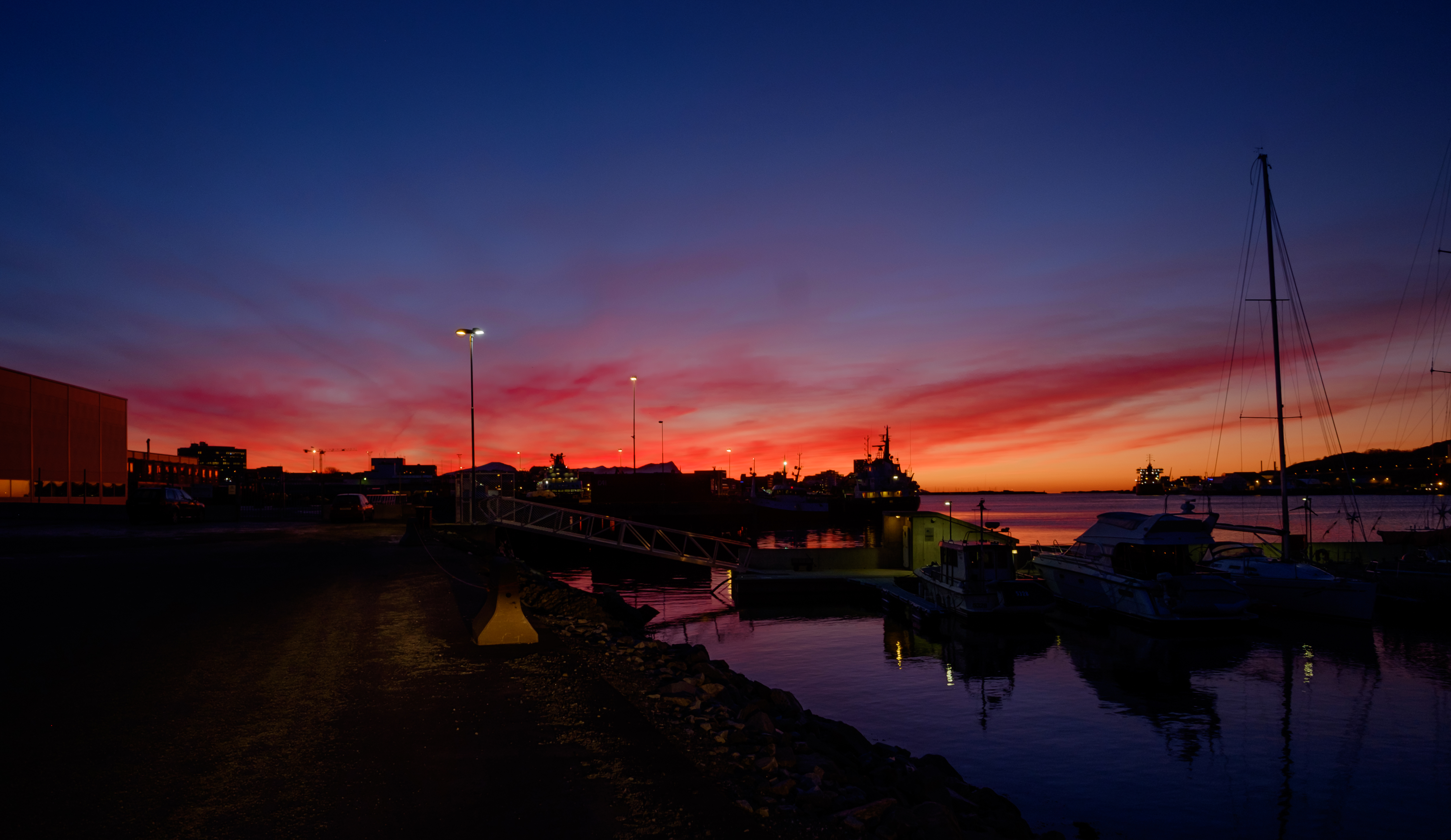 Sunset, bodø havn jan 15 photo