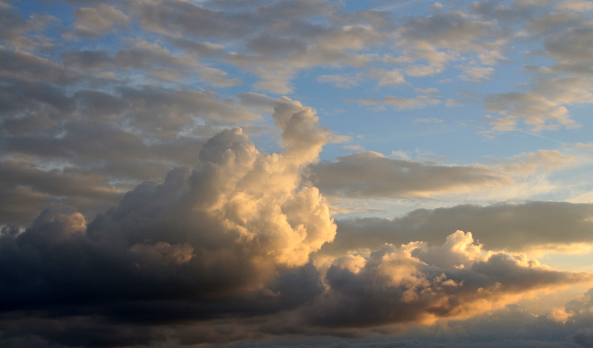 Sunset Clouds, Clouds, Eve, Evening, Nature, HQ Photo